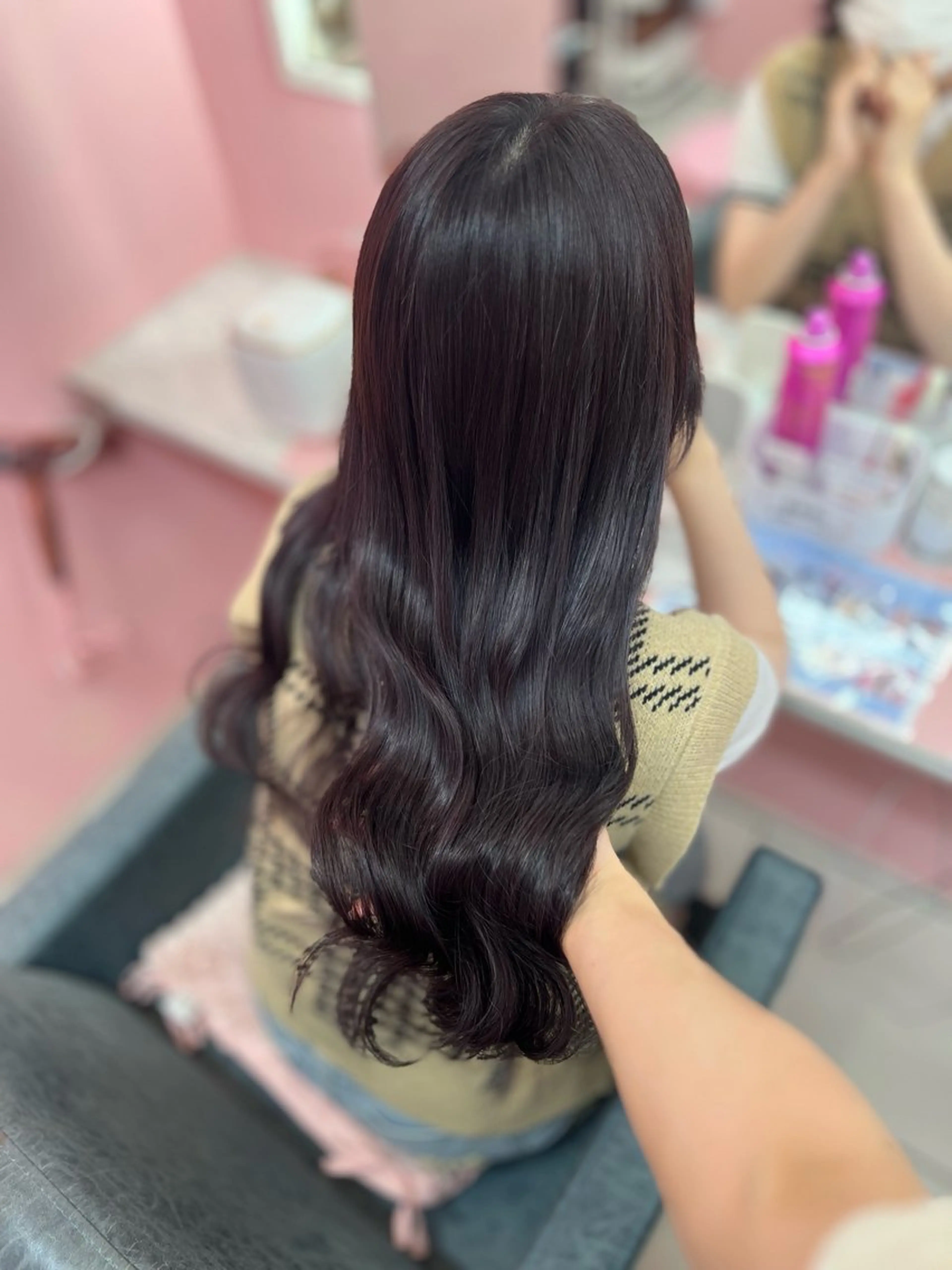 ❣️韓国ヘア🇰🇷❣️🩵シールエクステ100本+エクステカット🩵巻き仕上げは別途￥500　※説明欄必読下さい！の写真