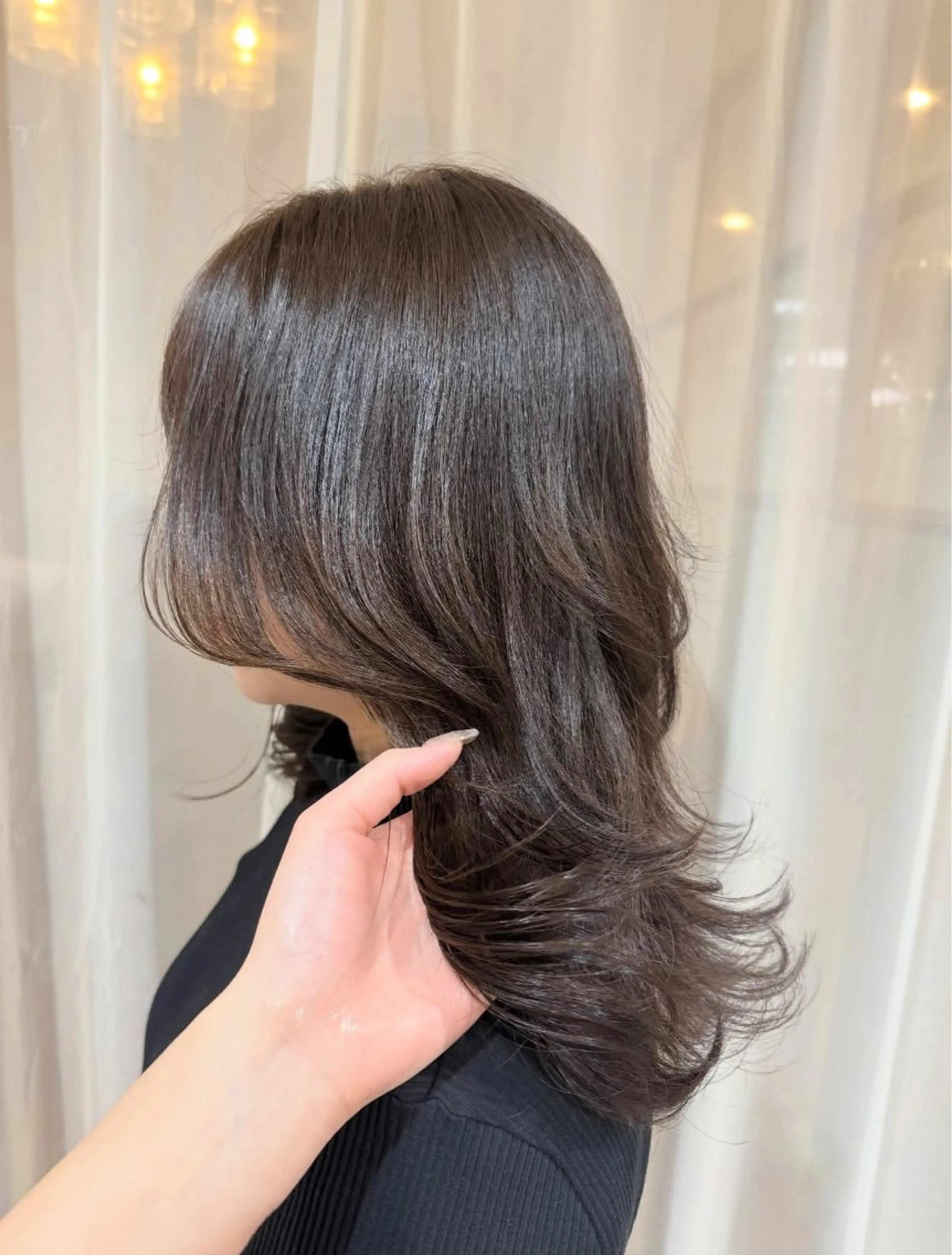 セミロング カット ヘアカラー 木村 心海☆明石のヘアスタイル