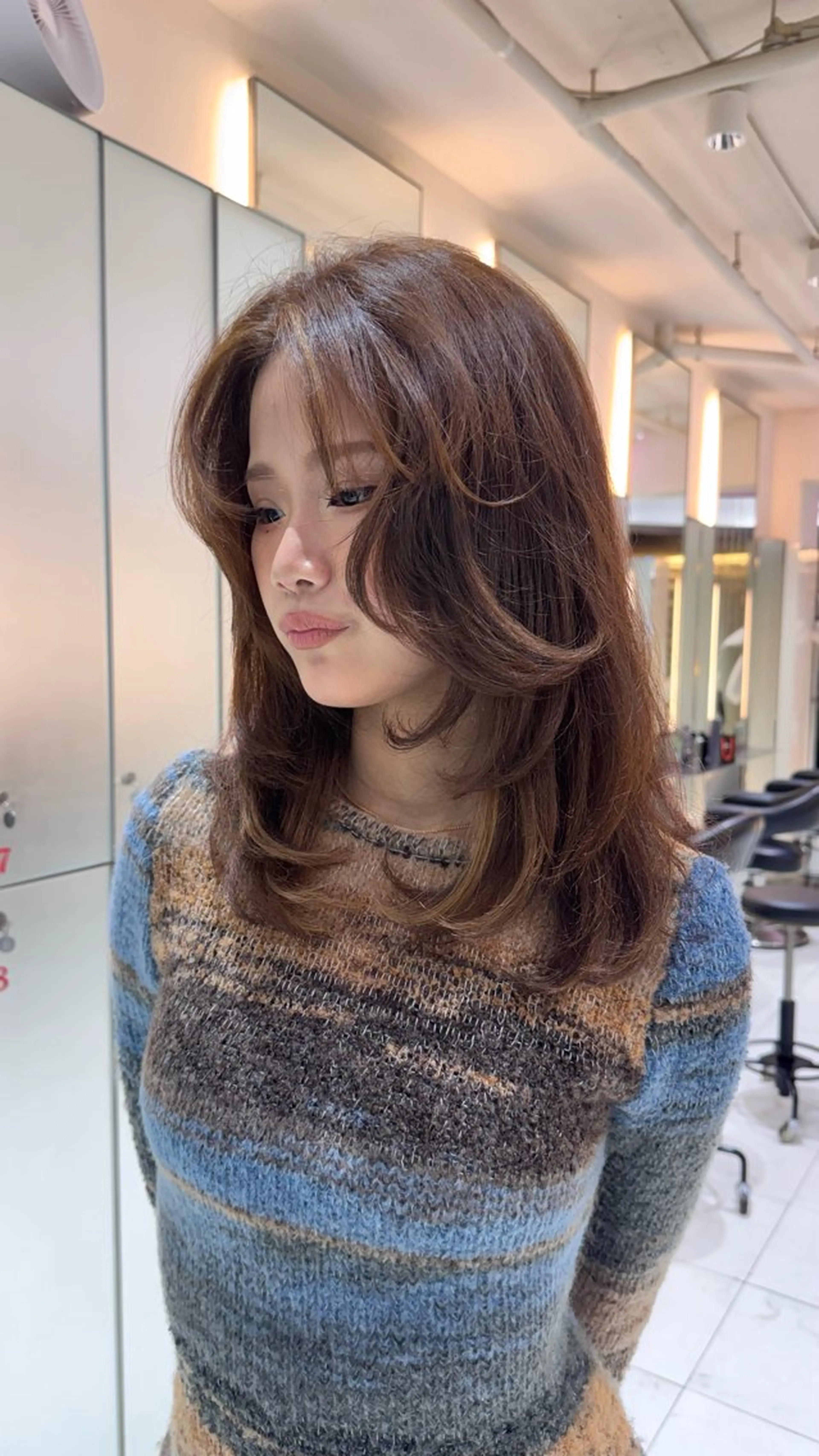 セミロング カラー ジャンクロードビギン 下北沢店所属・ルナ/モデル募集🎀 /バレイヤージュのヘアスタイル