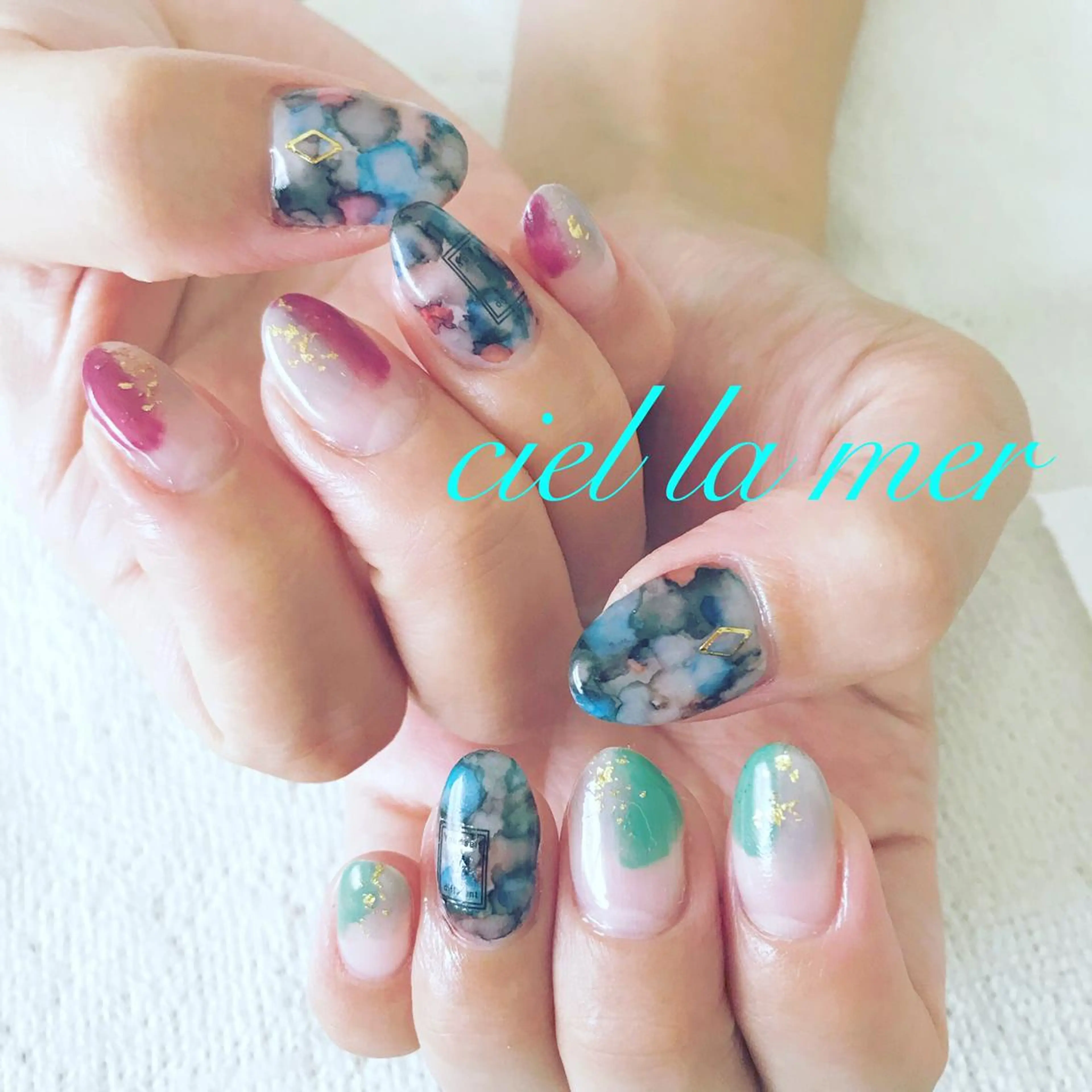 ネイル ハンドネイル フットネイル ciel la merのネイルデザイン