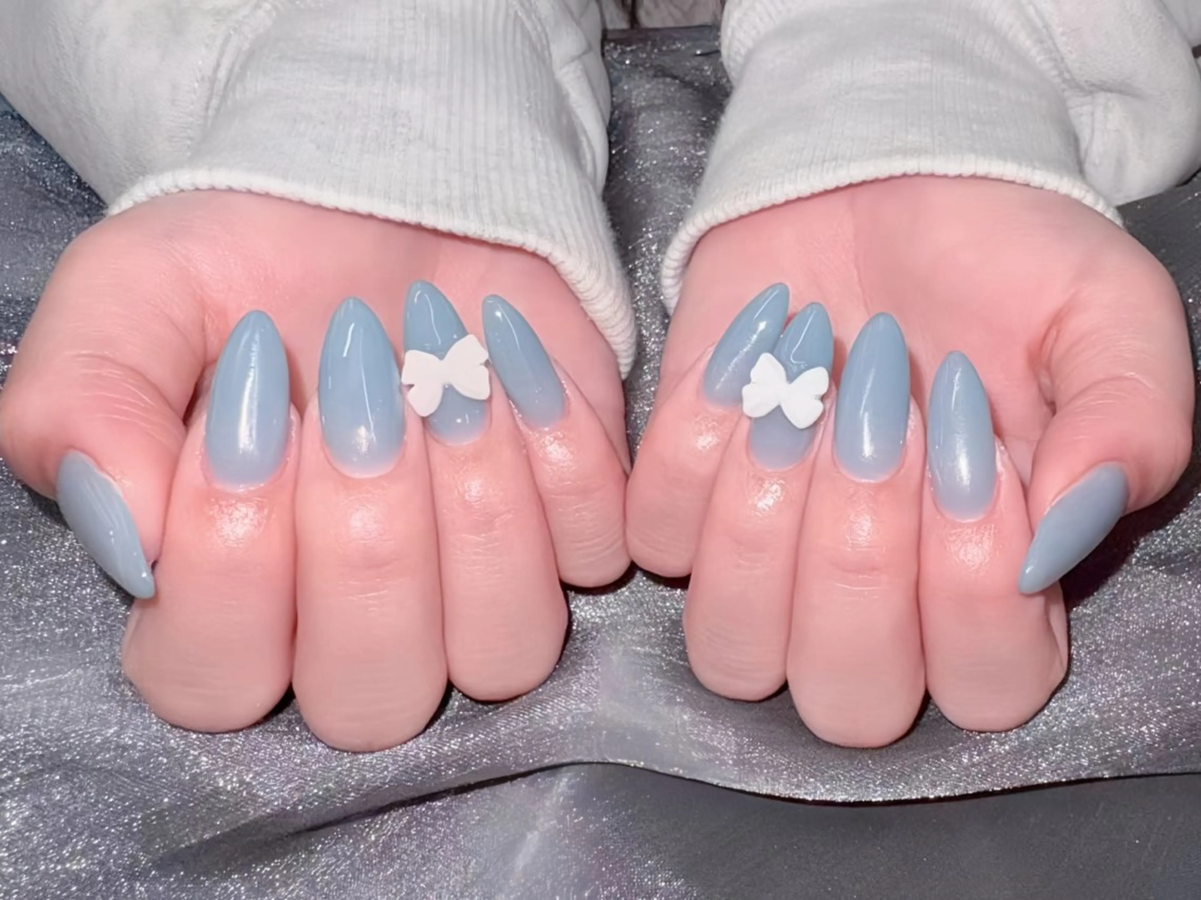 ネイル 長さ出し ジェルネイル 韓国ネイル マグネットネイル 持ち込み ハンドネイル Egao Nail Salonのネイルデザイン