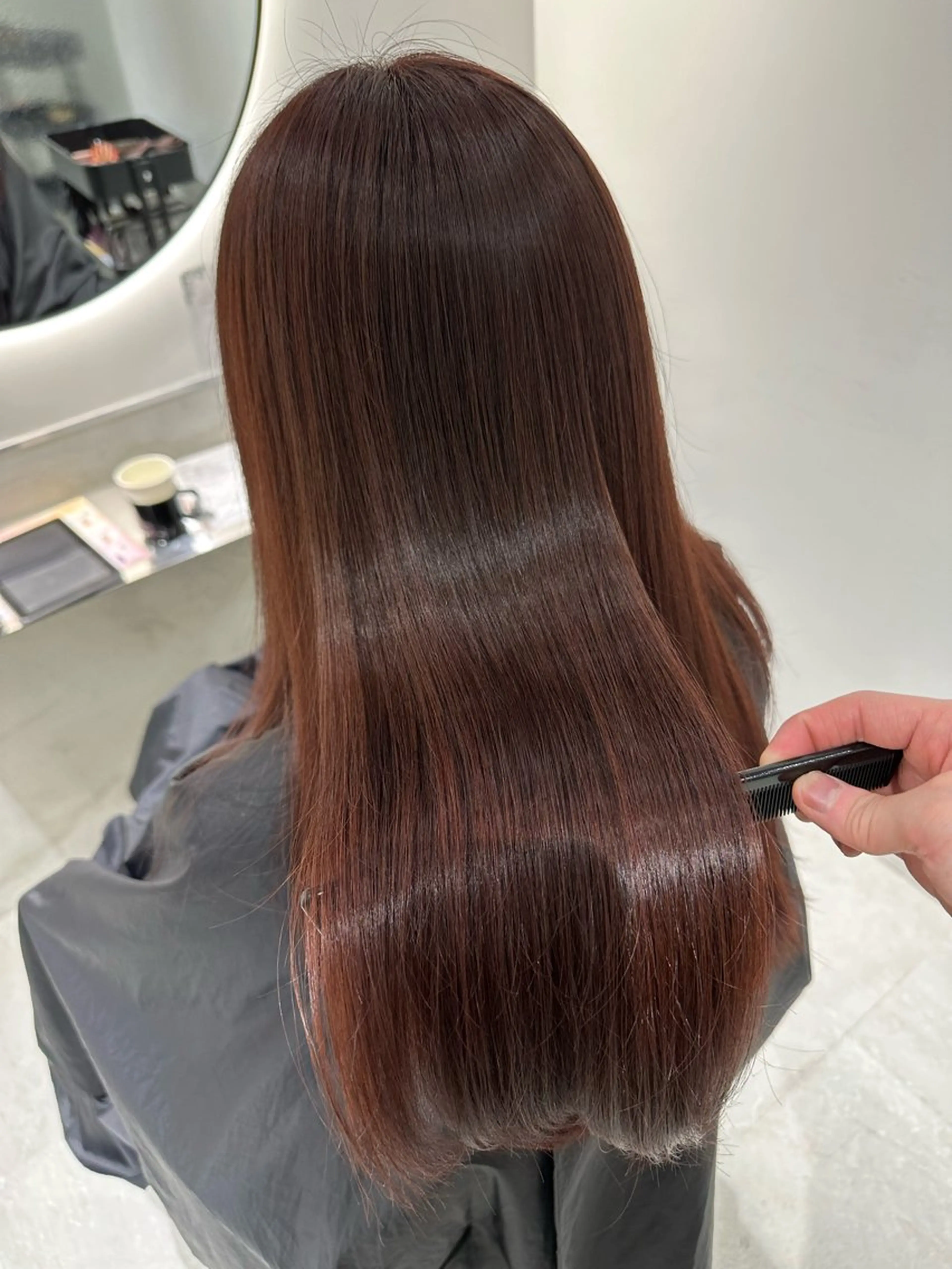 ロング カラー カット ヘアカラー トリートメント 銀座No.1髪質改善 縮毛矯正/本木のヘアスタイル