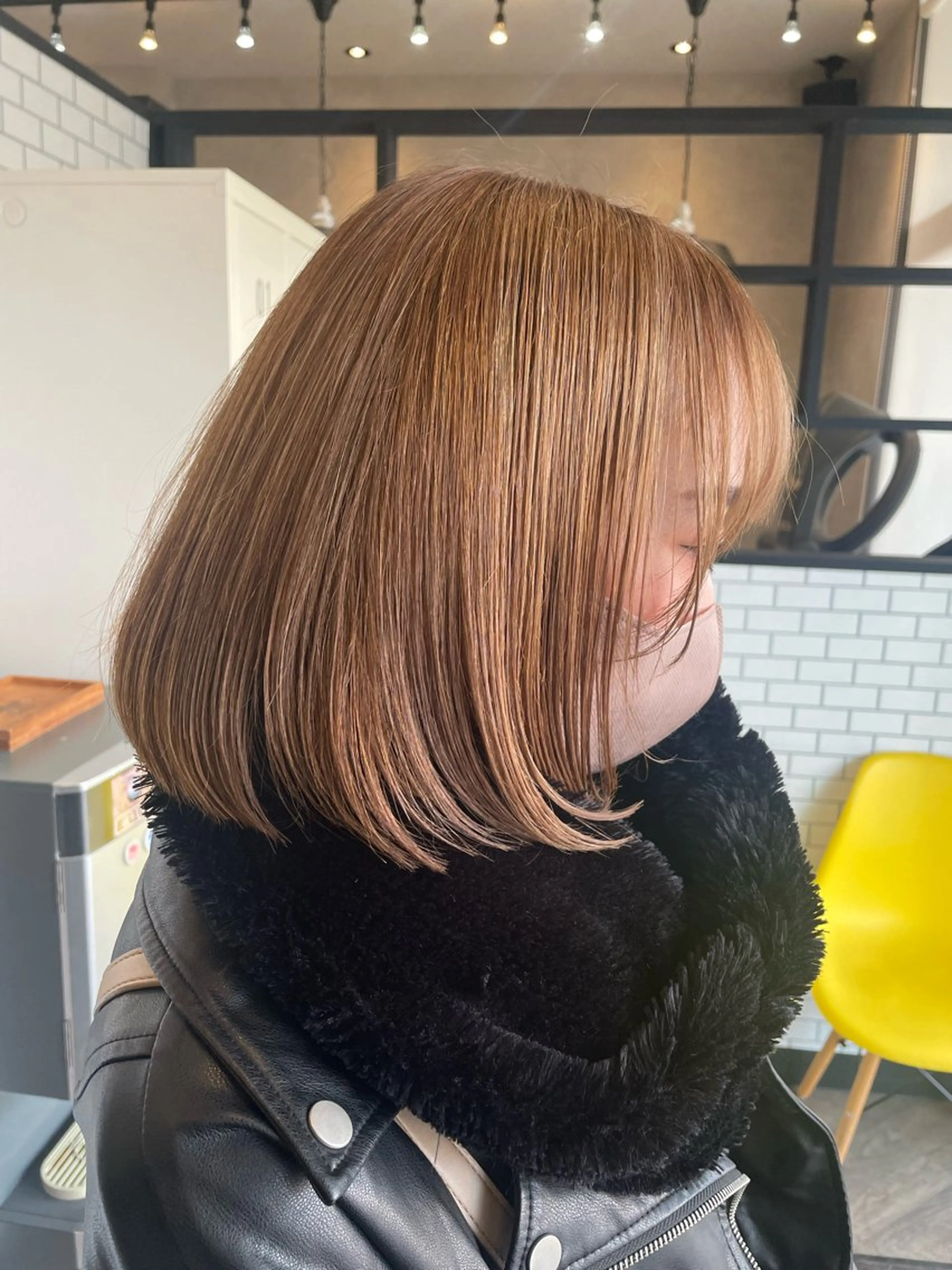 ミディアム カラー カット ヘアカラー トリートメント haf店長 ✂︎タカハシレン✂︎のヘアスタイル