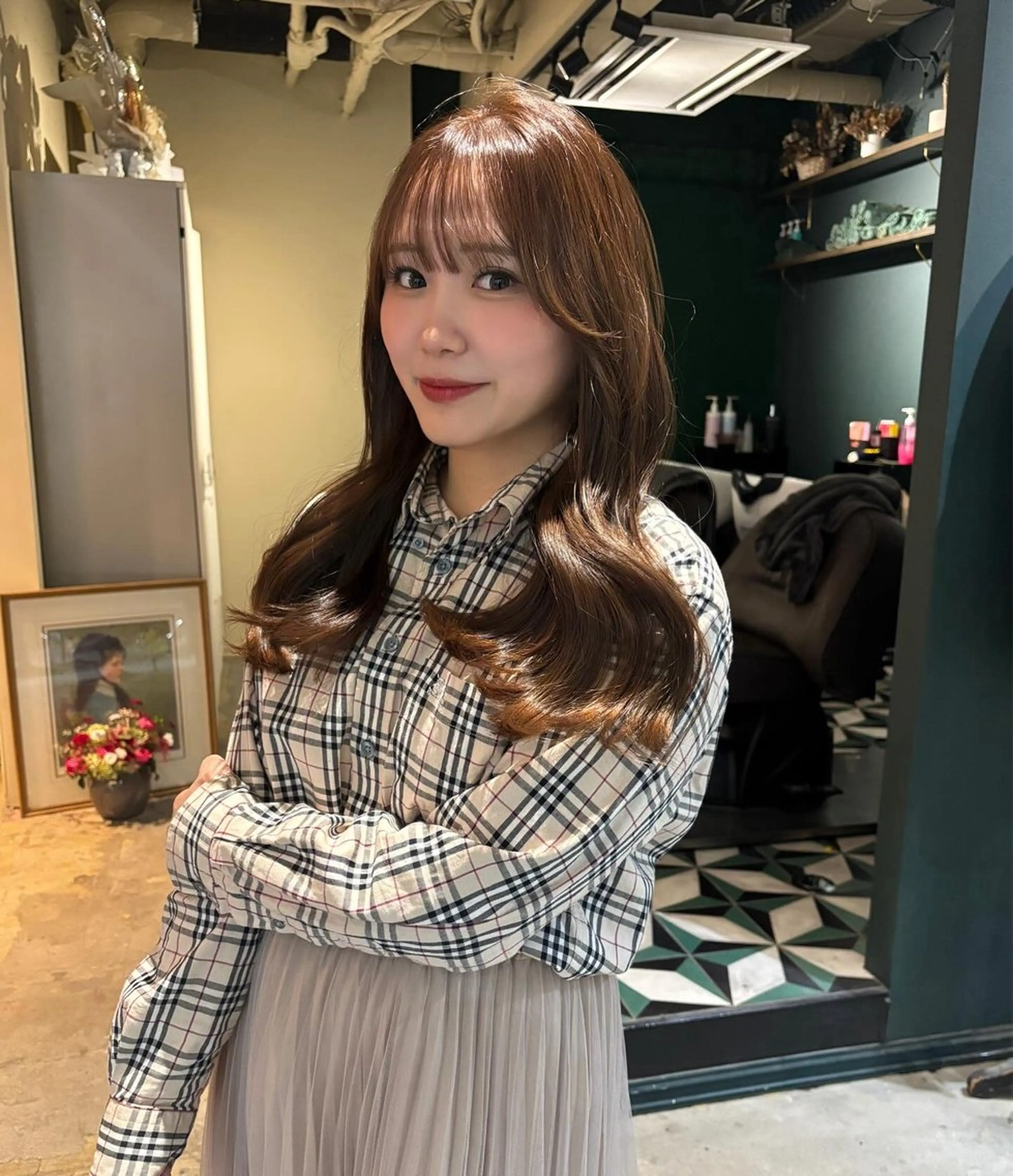 セミロング カラー ヘアカラー トリートメント ブリーチ/エクステ はしもと　そな🫧のヘアスタイル