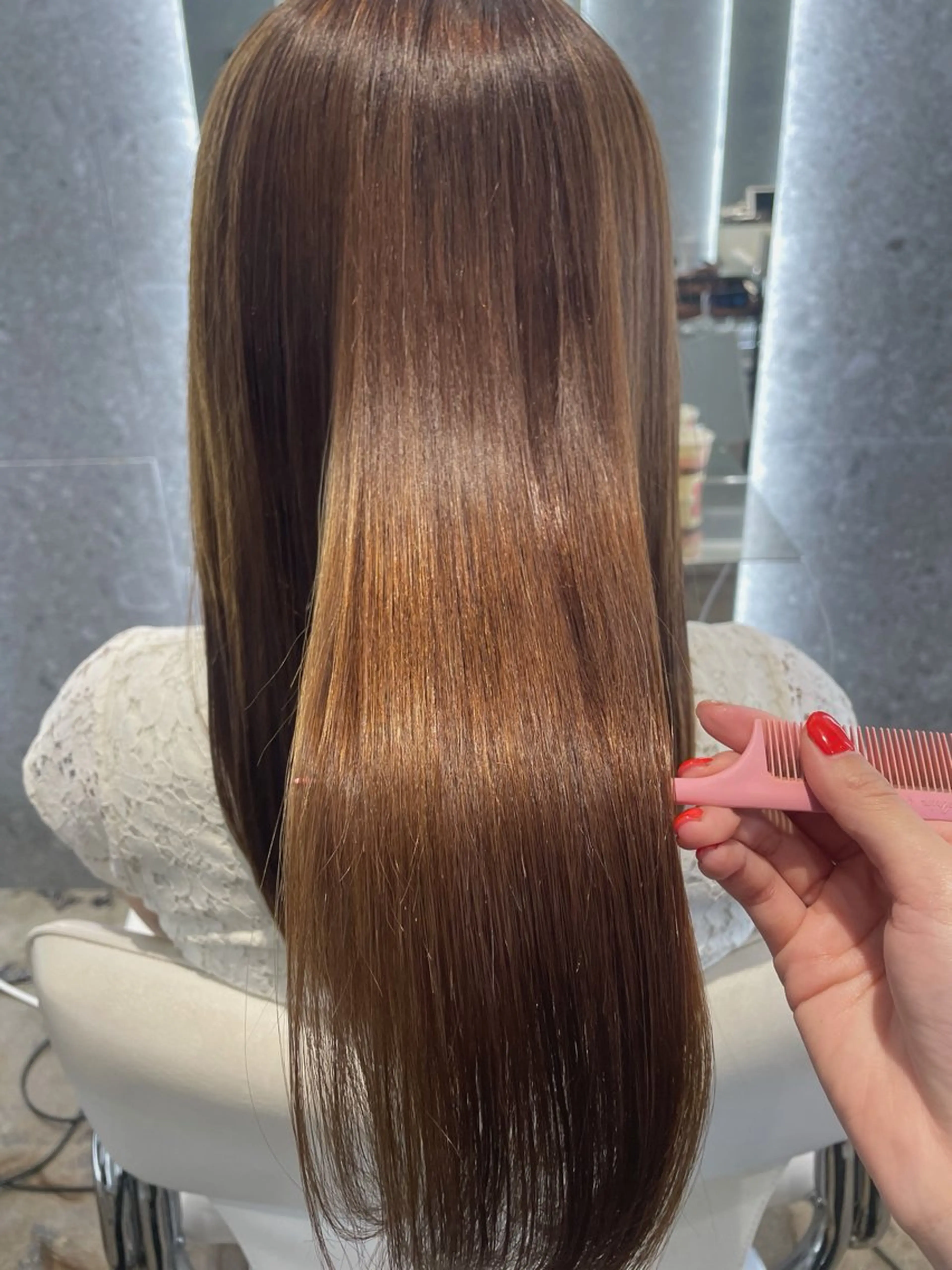 ロング トリートメント カット 縮毛矯正 トリートメント PHIDGE所属・山下 千明のヘアスタイル