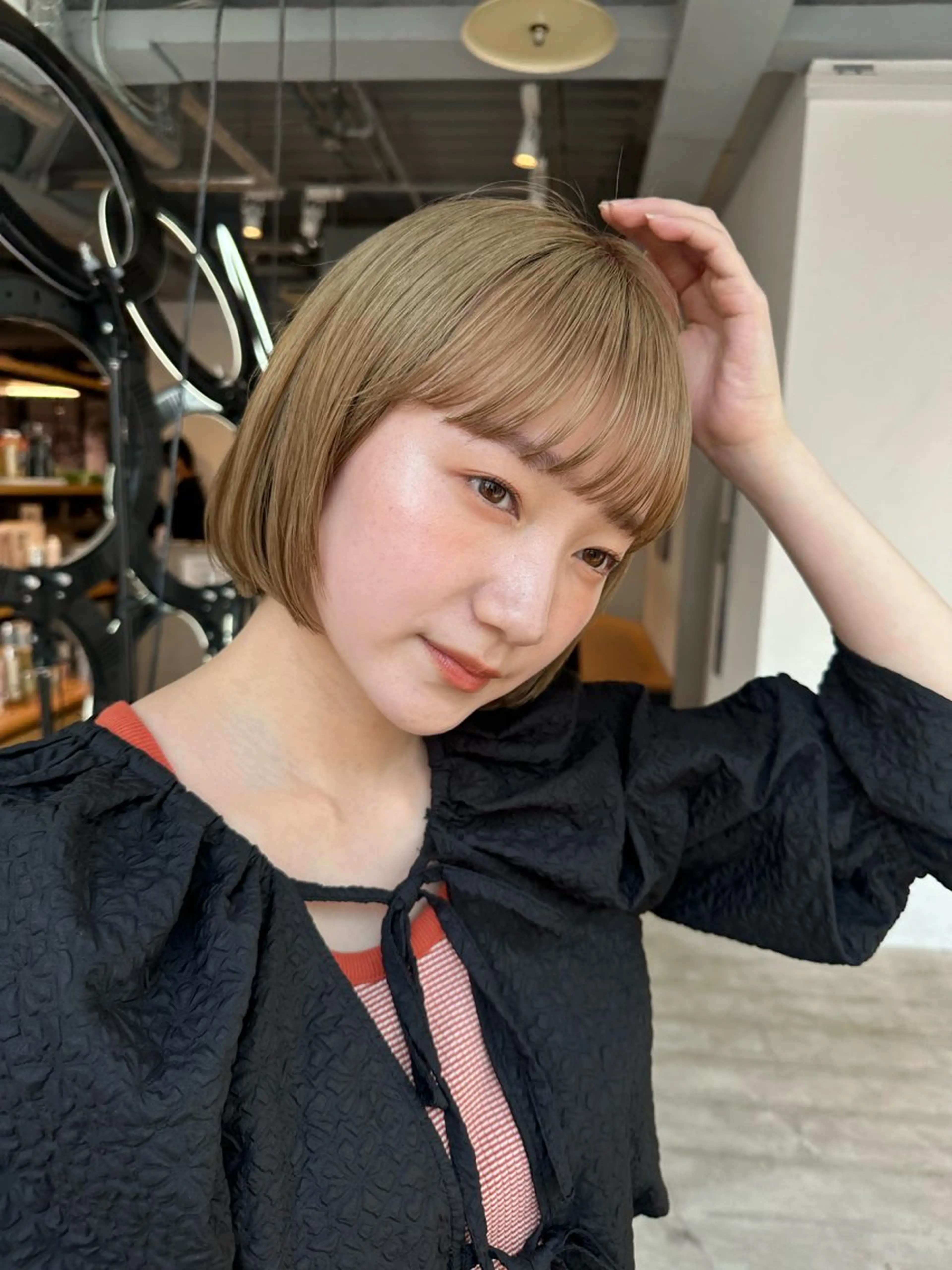 ショート 🌷モア 🌷暖色カラー・ボブのヘアスタイル