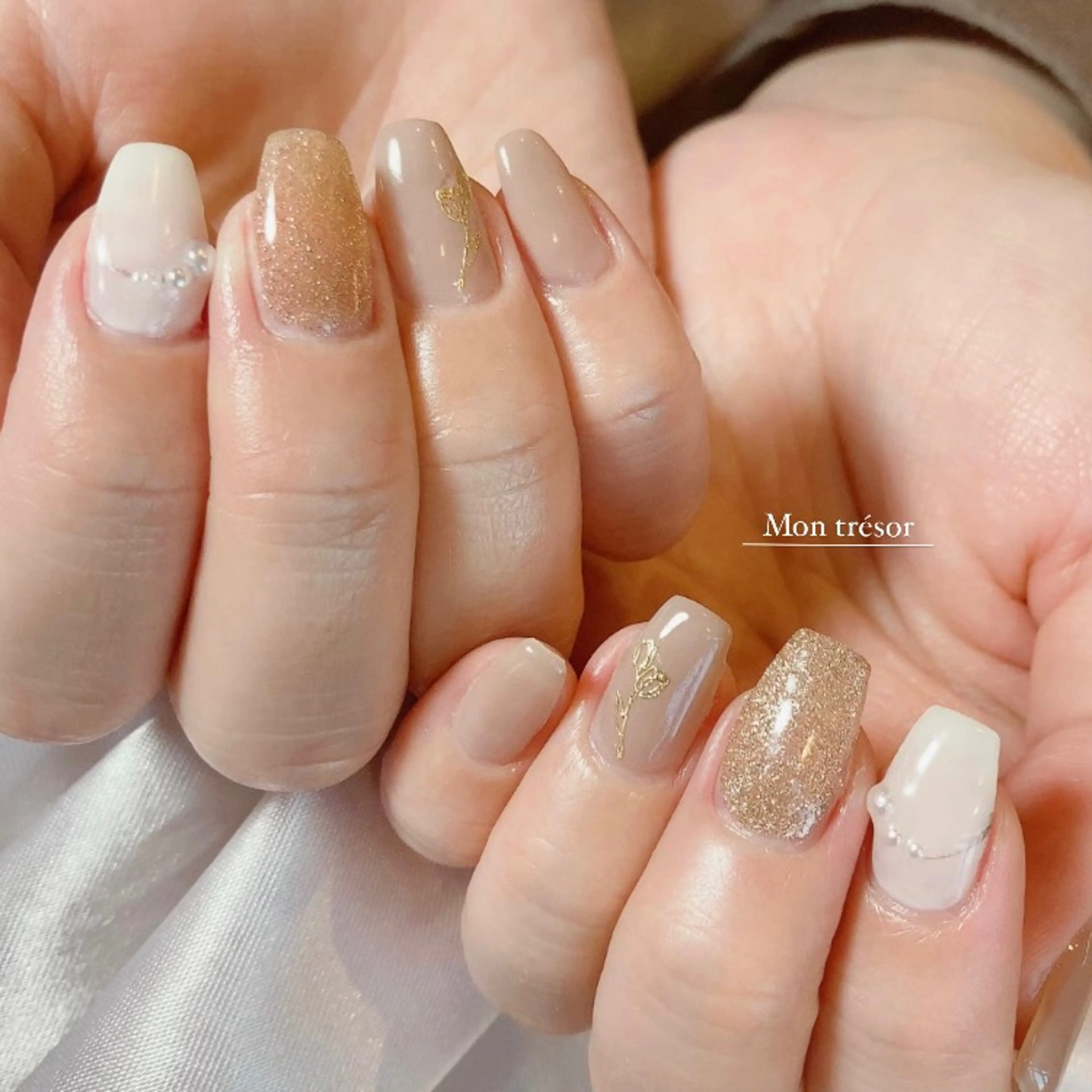 ネイル オフィスネイル ワンカラーネイル シンプルネイル Mon trésor所属・Montrésor 名古屋ネイルサロンのネイルデザイン