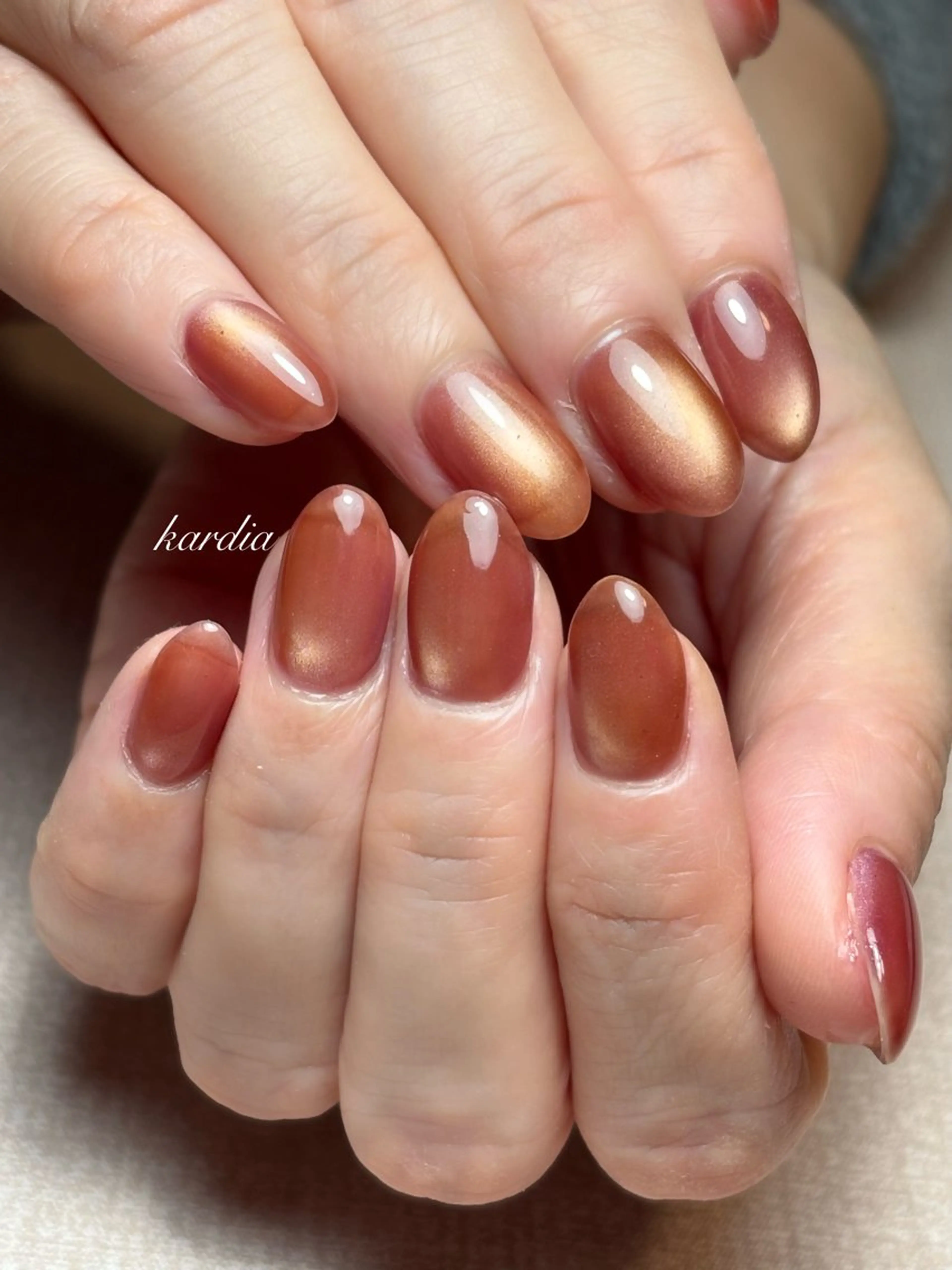 ネイル ハンドネイル καρδιά -ｶﾙﾃﾞｨｱ-のネイルデザイン