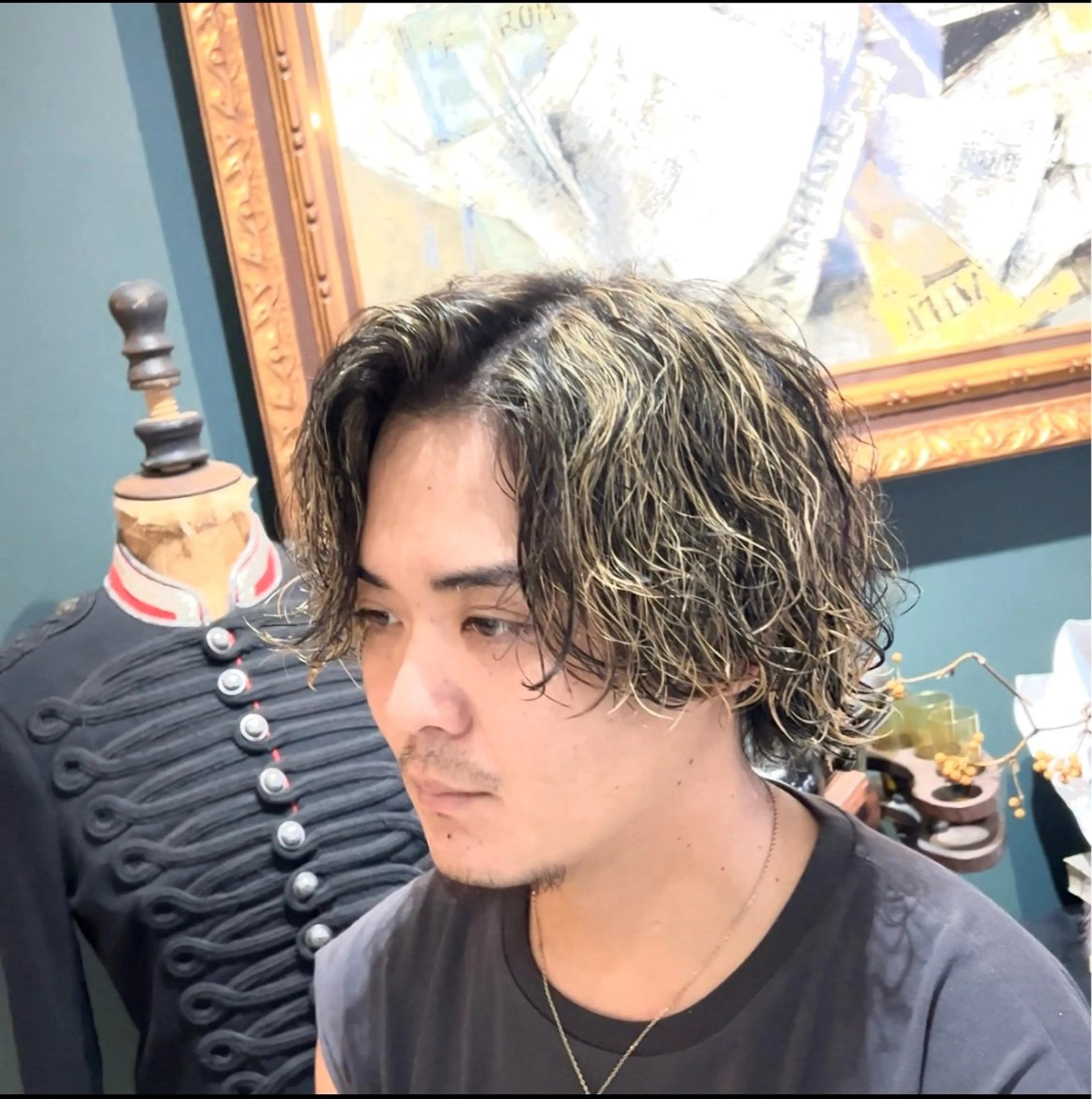 カラー パーマ メンズ カット ヘアカラー パーマ メンズパーマ眉毛 特化アユム🔥のヘアスタイル