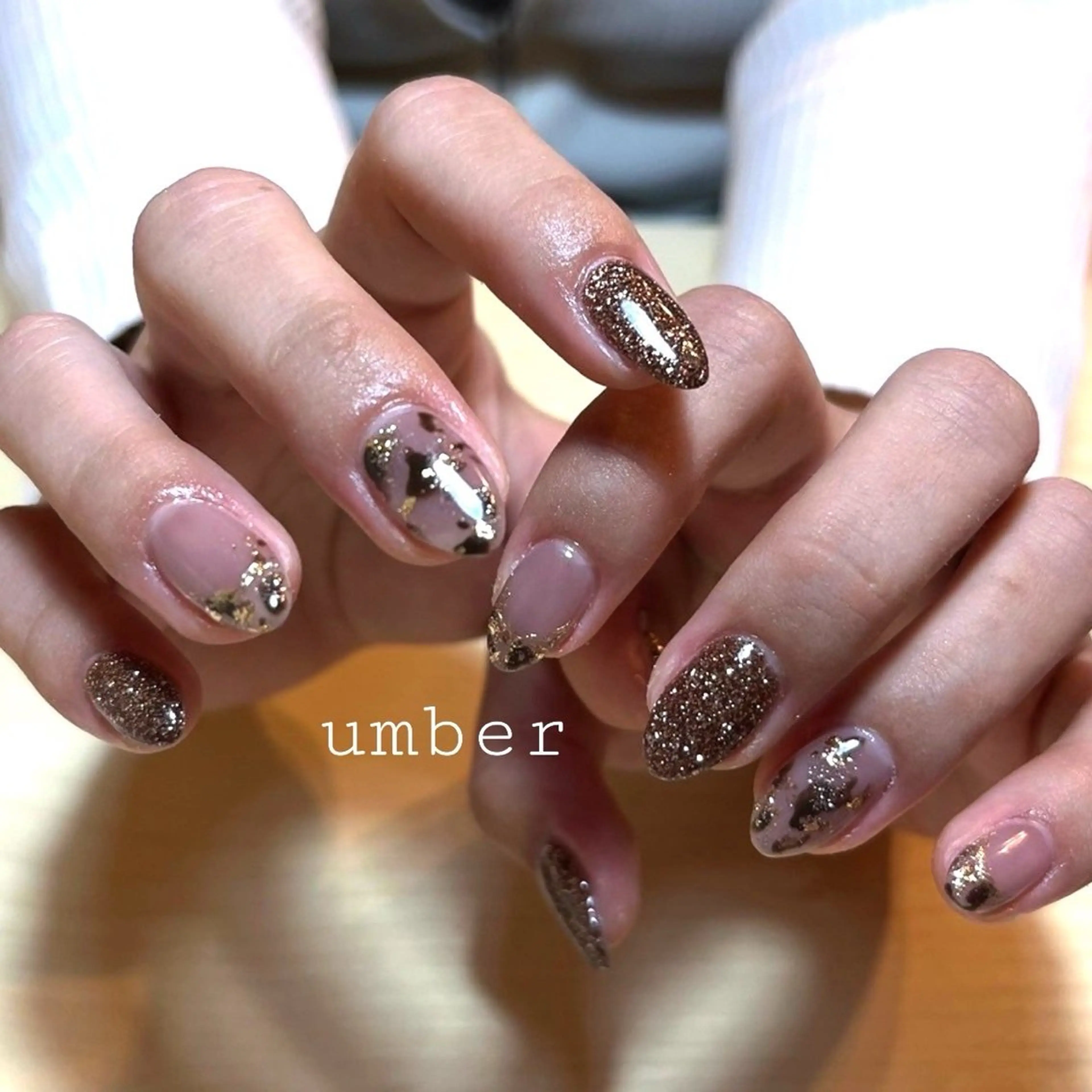 ネイル ハンドネイル umber 三茶1分のネイルデザイン