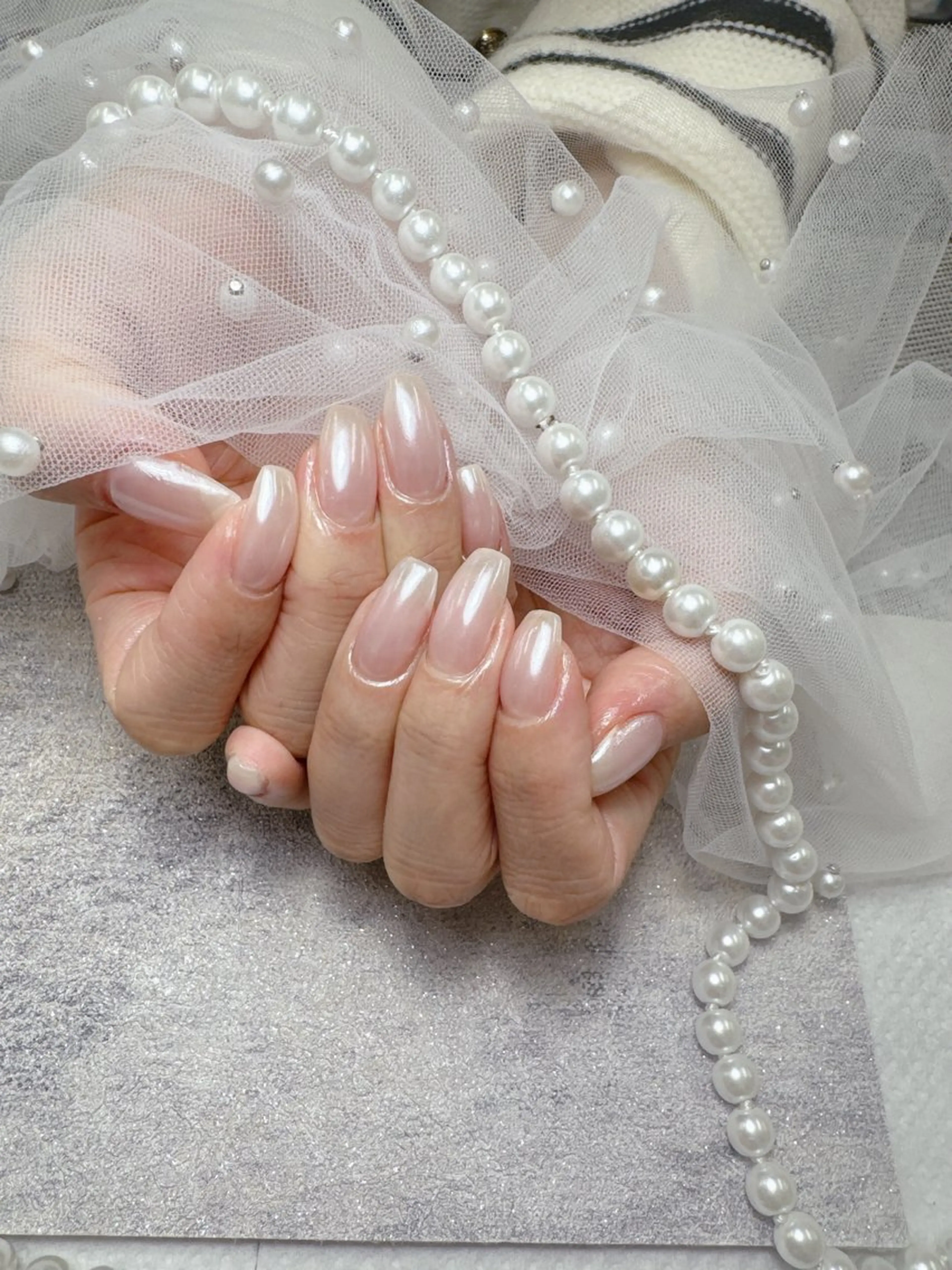 【新規様ソフトジェルオフ無料】□HANDミラーネイル🪞💅／ミラーグラデーション➕¥500の写真