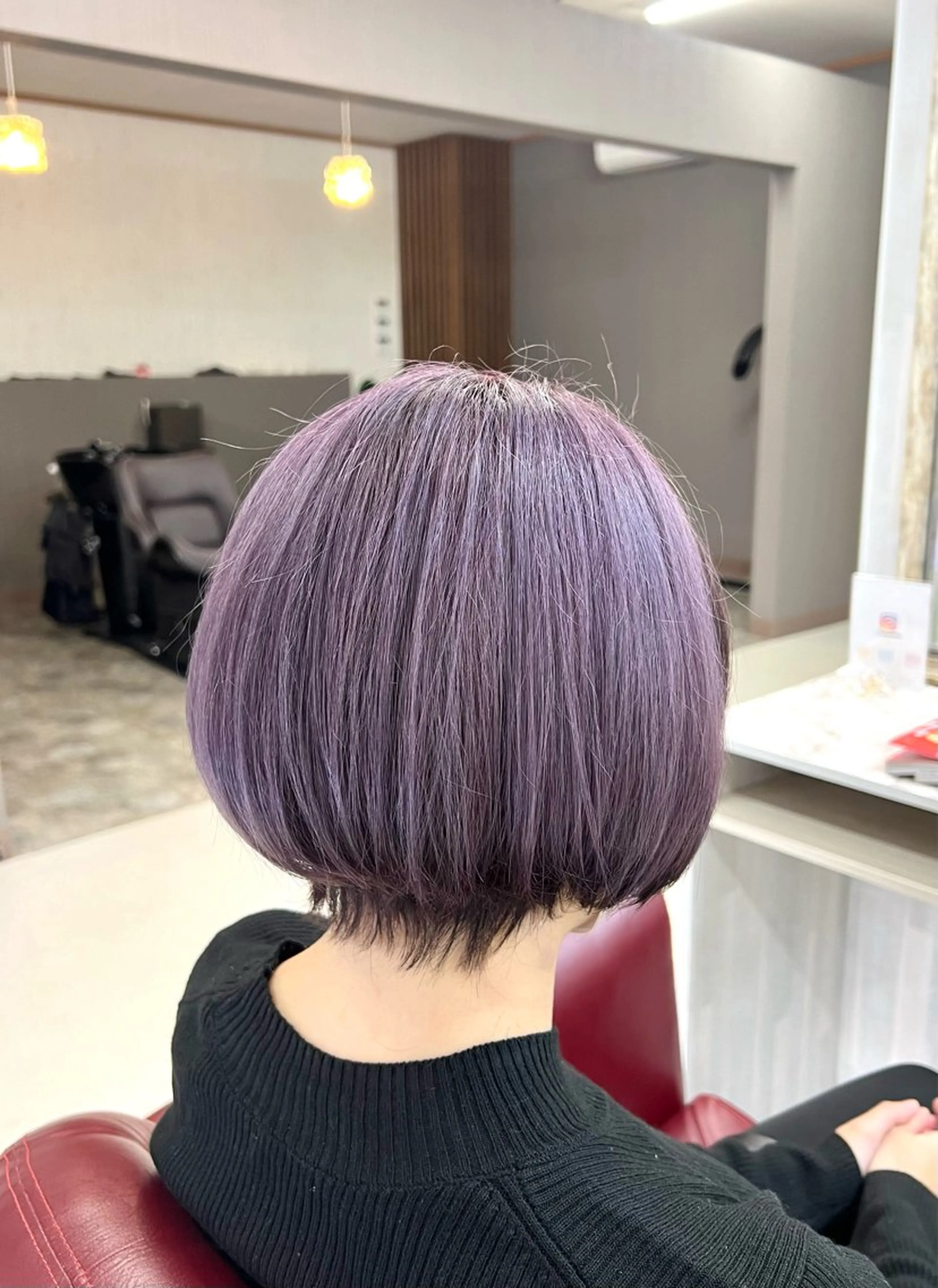 ショート カラー ラベンダーカラー ショートヘア KEN 🌟のヘアスタイル