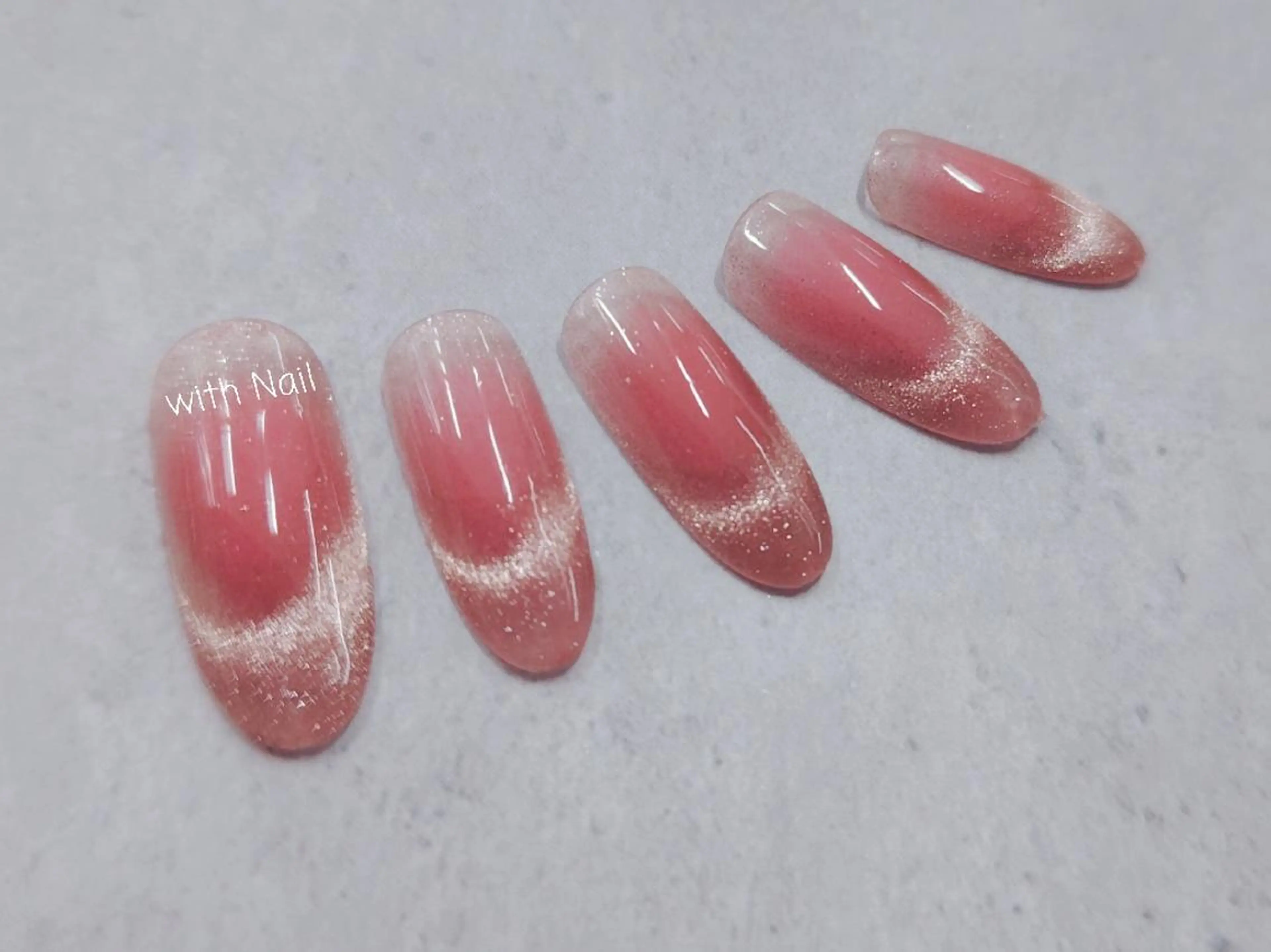 ネイル チークネイル フレンチネイル マグネットネイル マグネットフレンチ with Nail   ナガヤのネイルデザイン