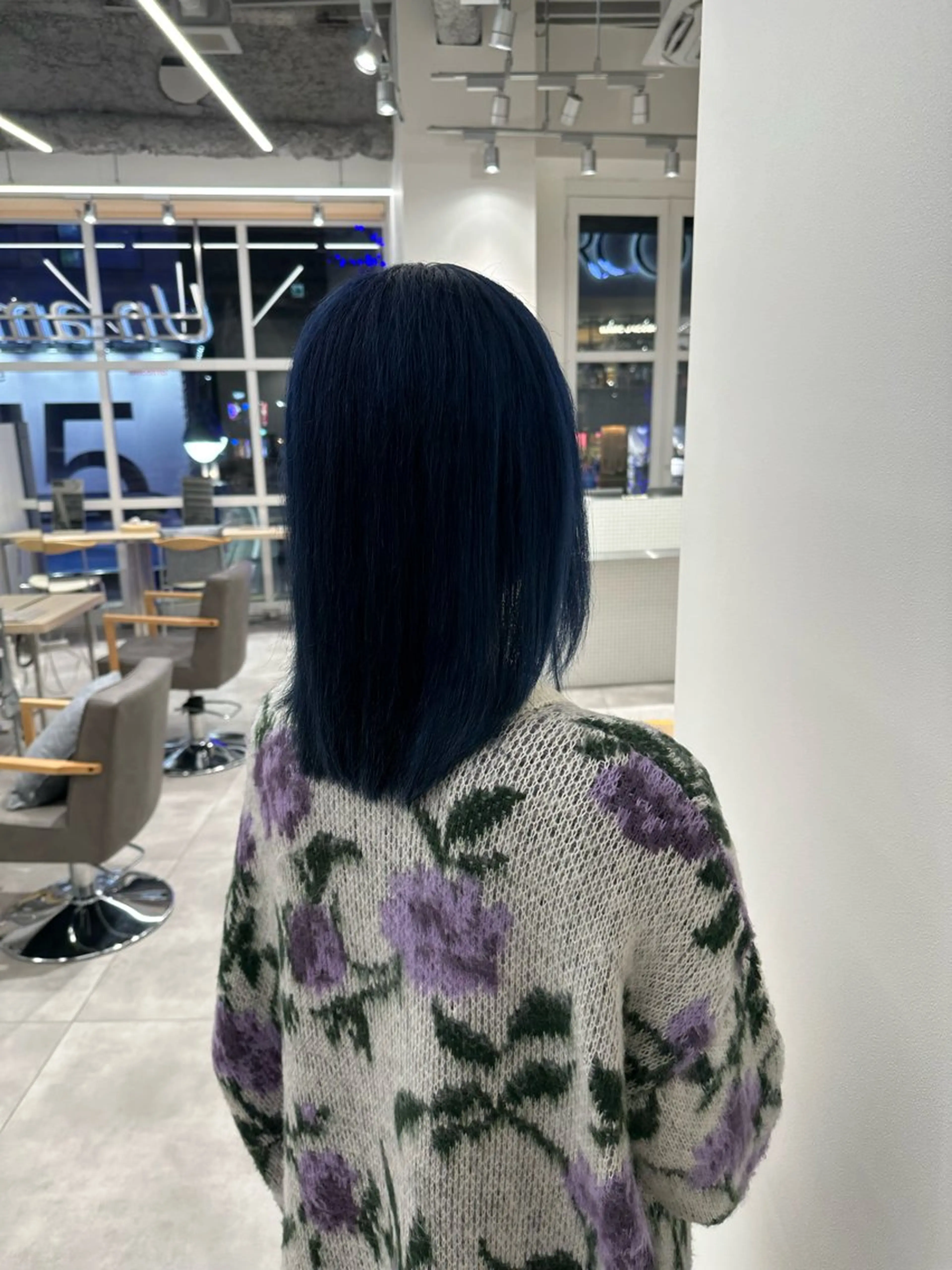 セミロング カラー ブルーカラー ヘアカラー 🫧もも🫧 ／メンズ〜レディースのヘアスタイル