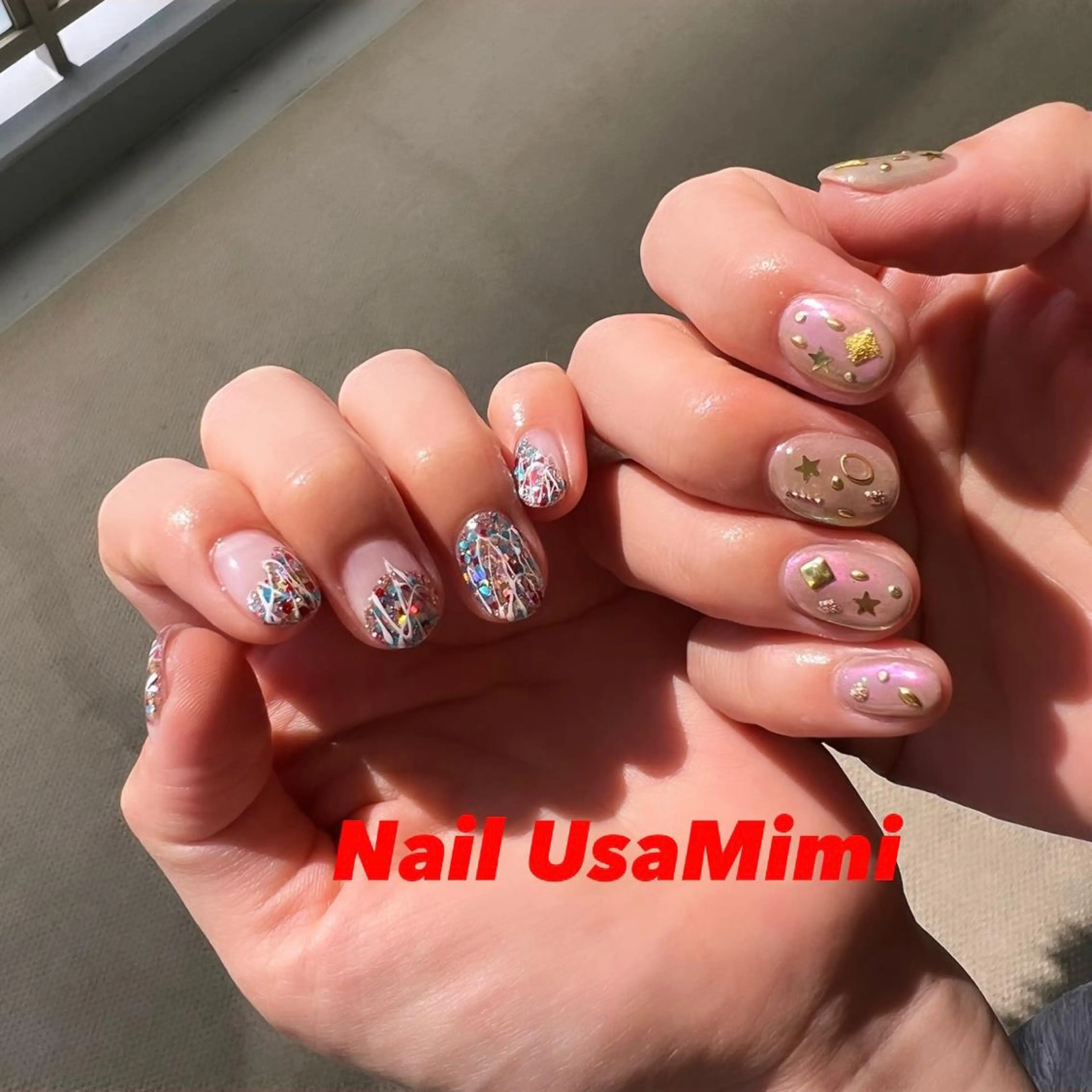 ネイル クリアネイル フットネイル ジェルネイル マグネットネイル 持ち込み 本町ネイルNail UsaMimiのネイルデザイン