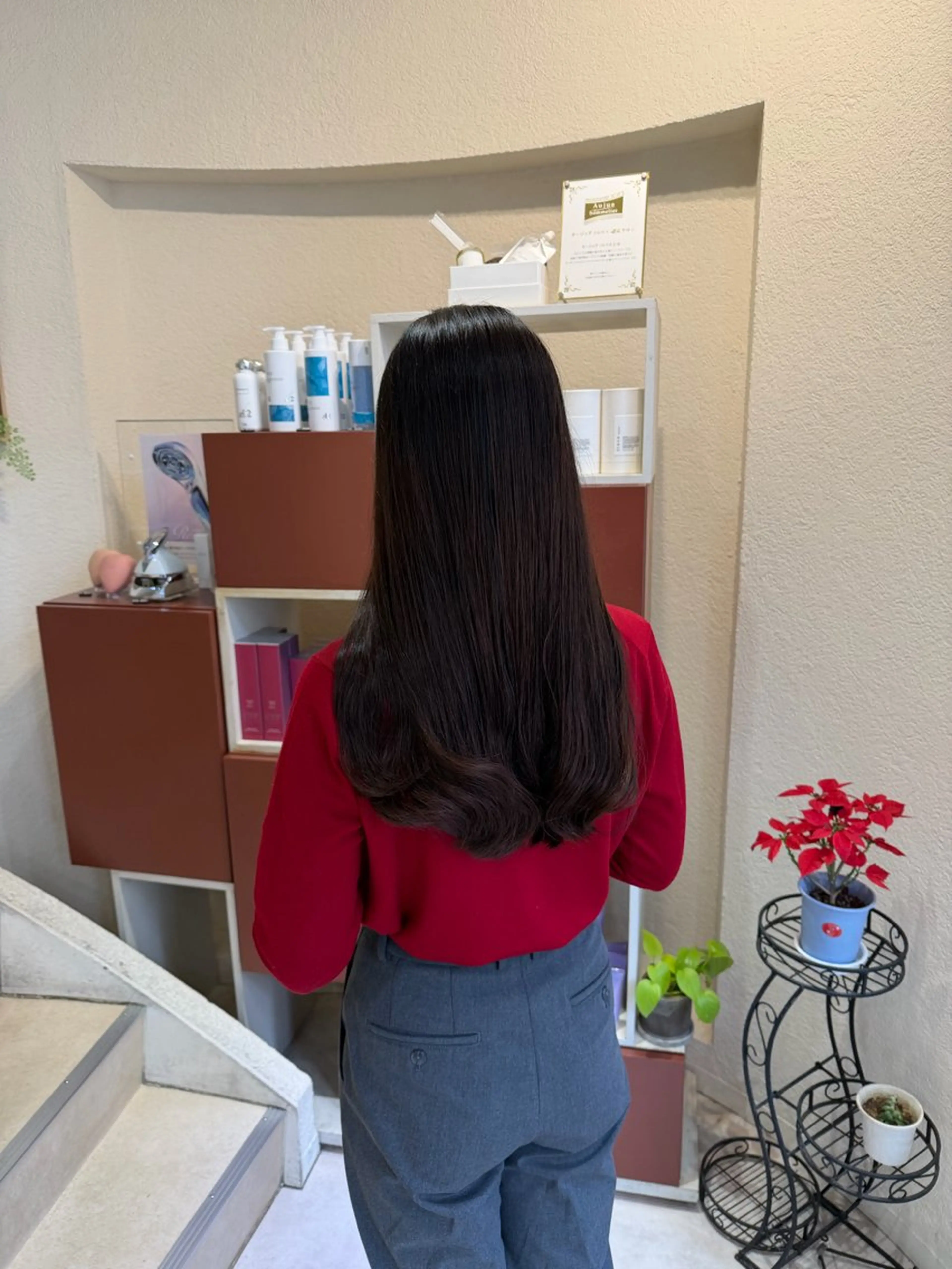 パーマ 縮毛矯正 デジタルパーマ ストレートパーマ 吉川沙知 /ナチュラルカラーのヘアスタイル