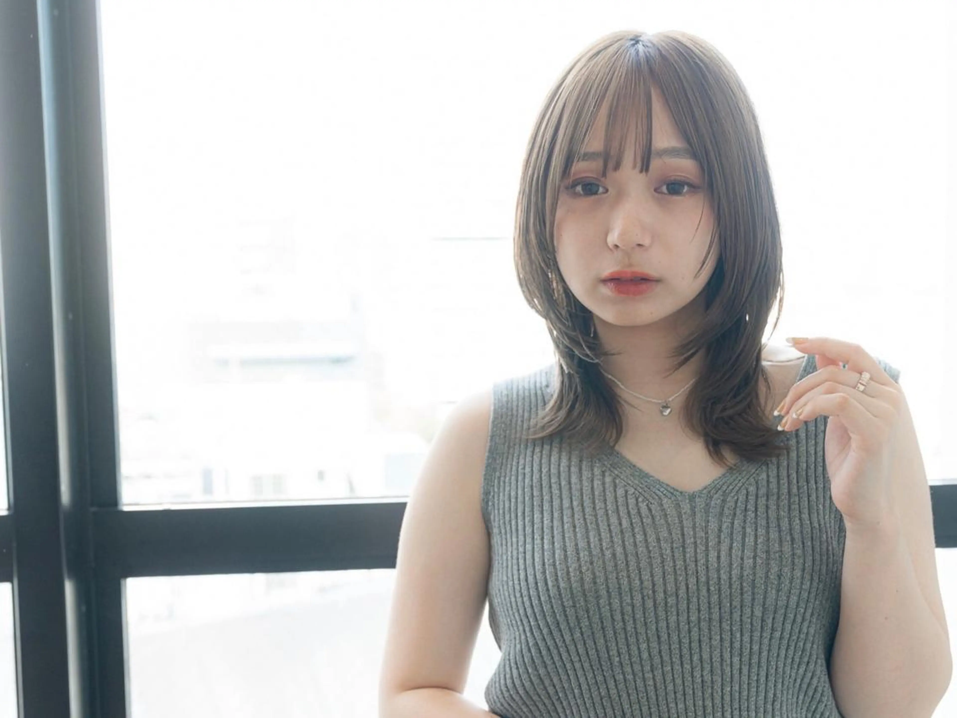 ミディアム カラー カット ヘアカラー トリートメント 🉐レイヤー/塩見 弘樹🉐渋谷のヘアスタイル