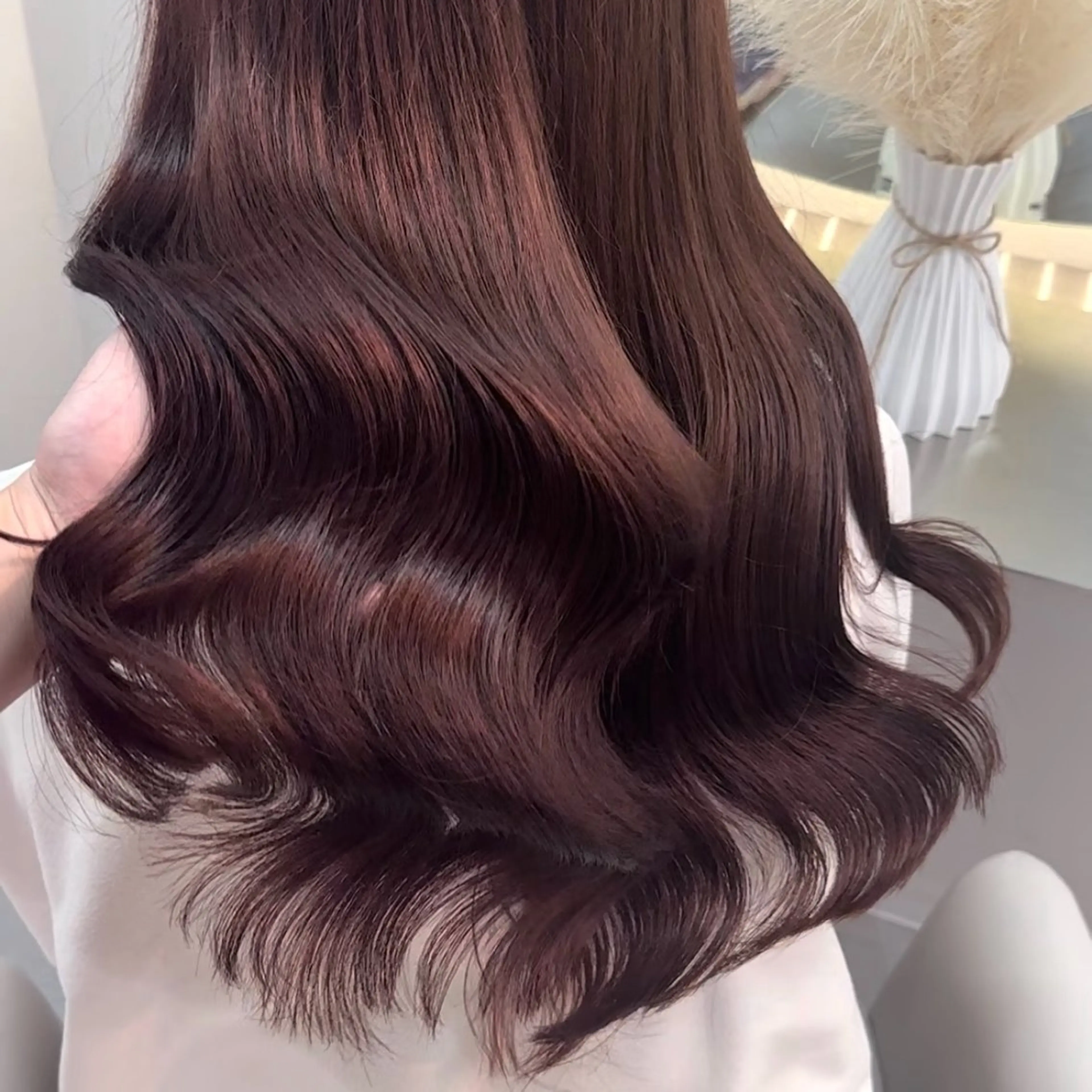 ロング カラー ブラウンカラー ピンクカラー ピンクブラウン ヘアカラー トリートメント Rio🎀 カラー/顔周りカットのヘアスタイル