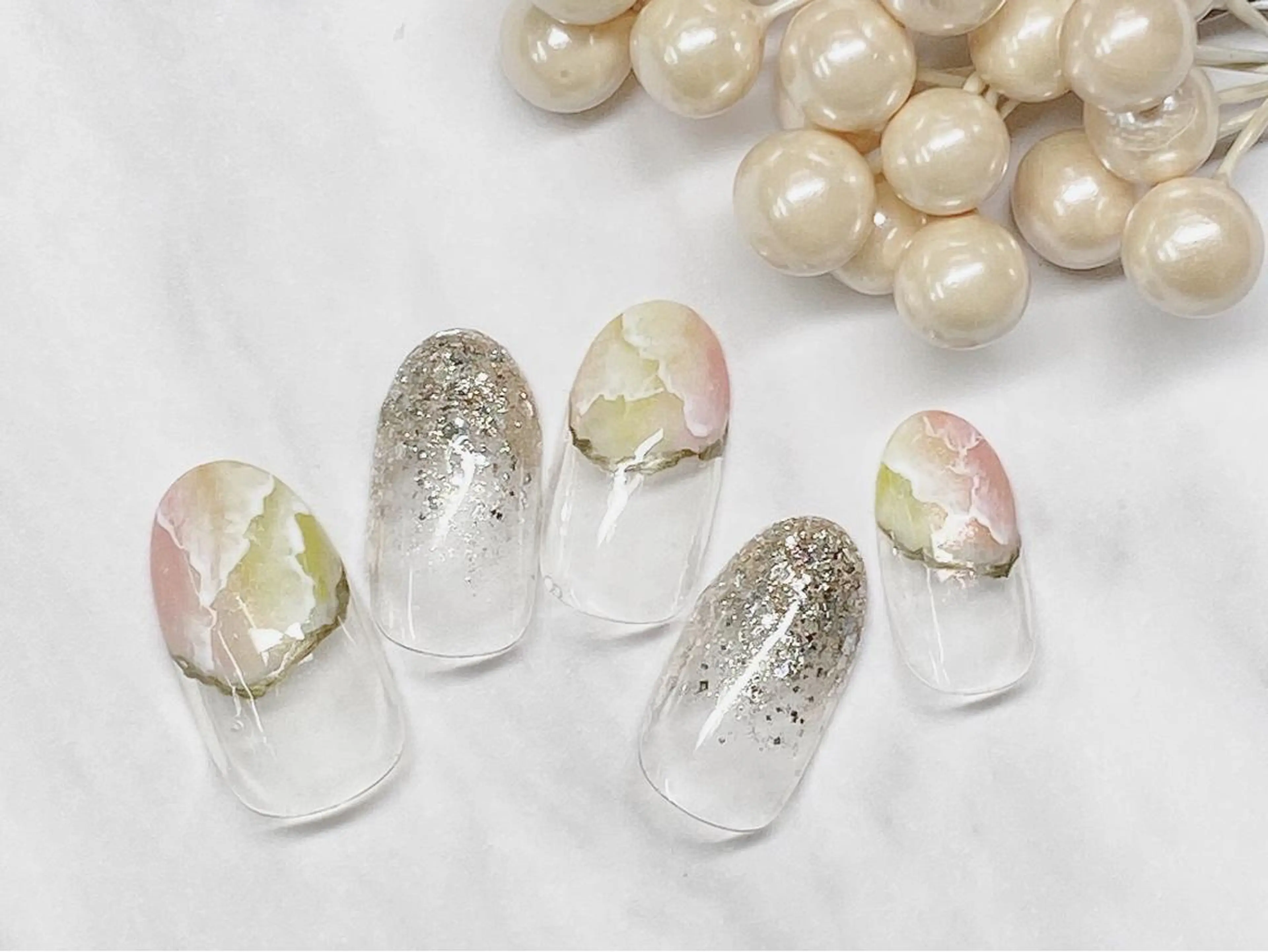 ネイル ハンドネイル ネイルPetit Ribbonのネイルデザイン