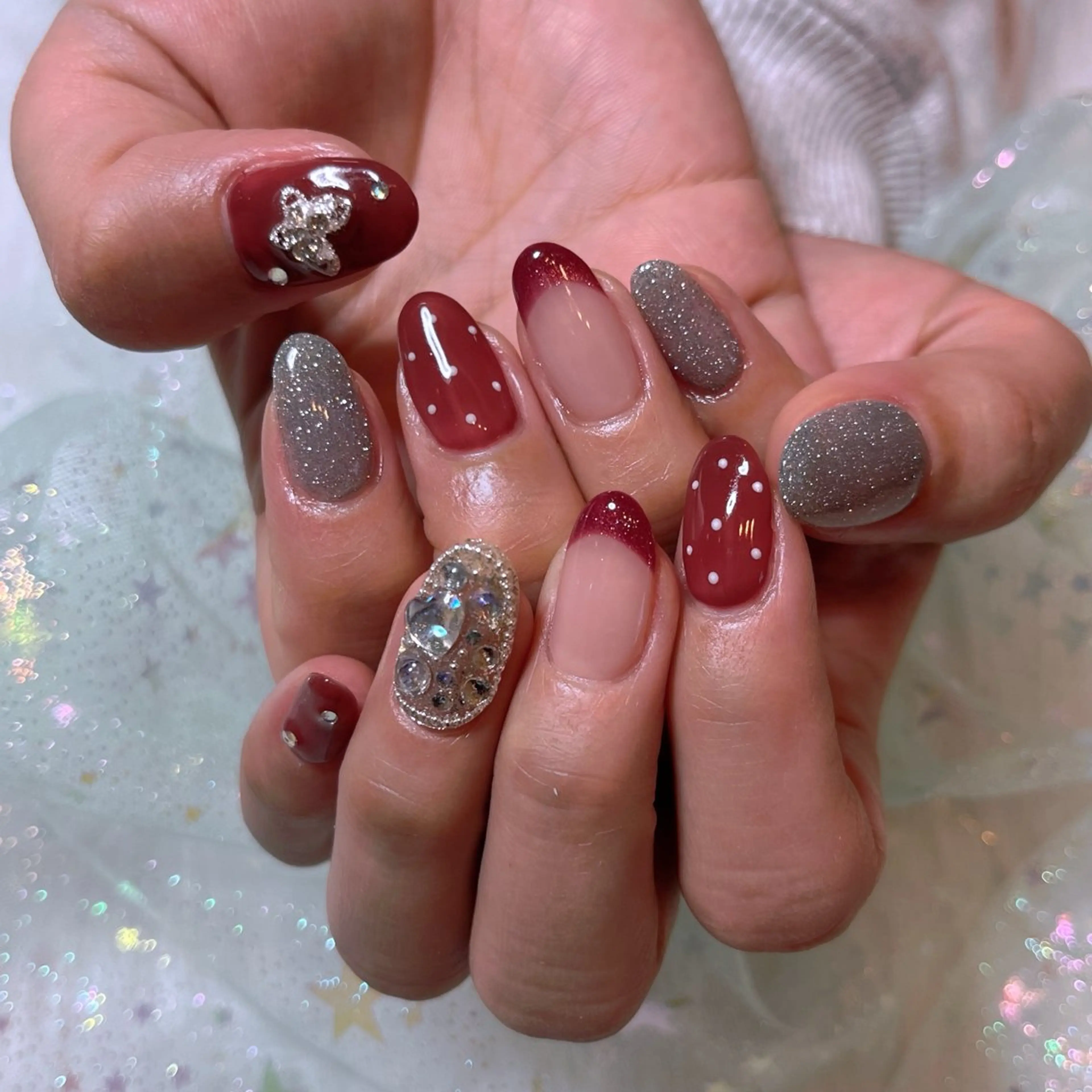 ネイル ボルドー ruirui.naildesign所属・RUI ☆のネイルデザイン