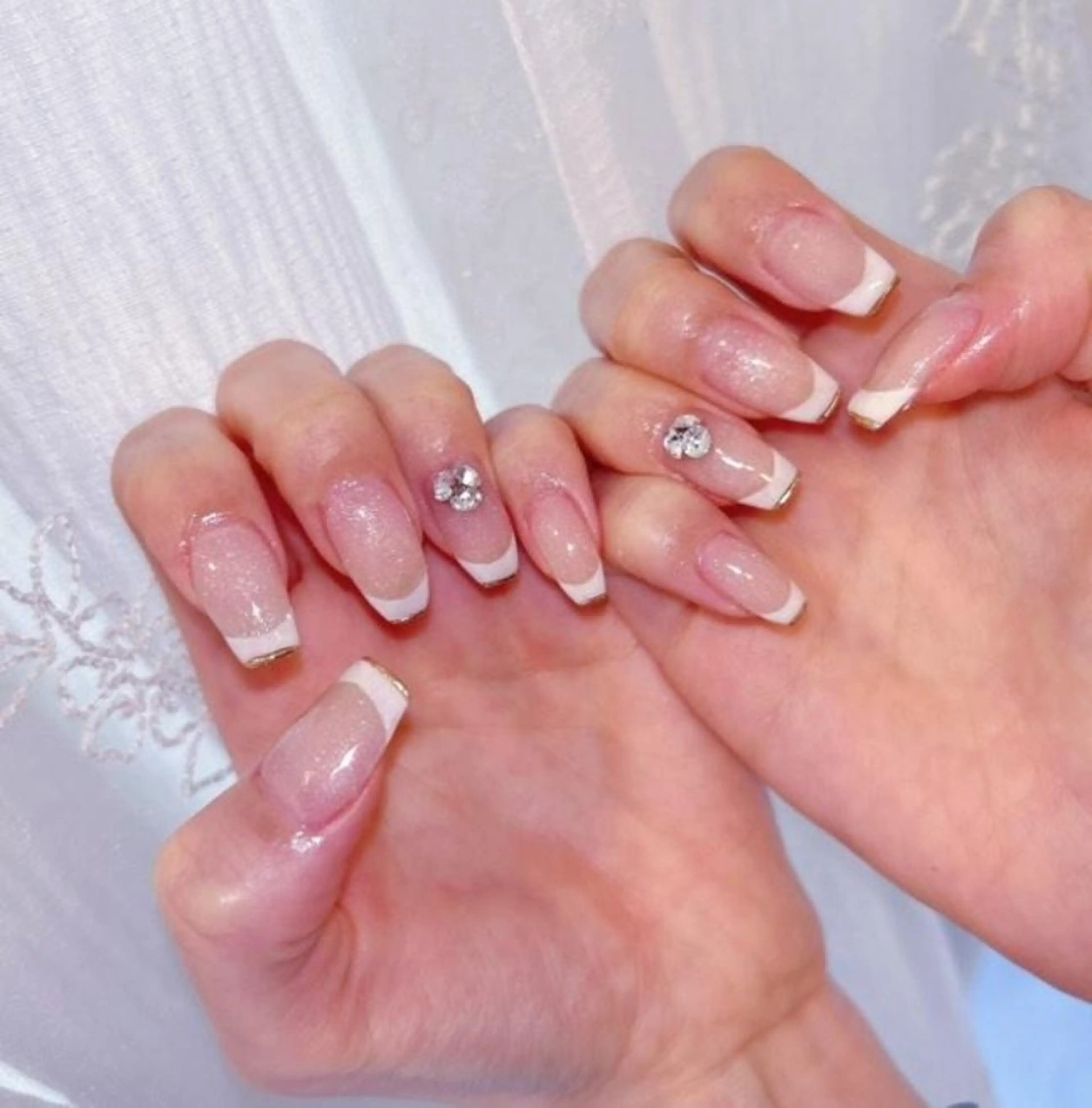 ネイル 長さ出し ジェルネイル 韓国ネイル マグネットネイル ニュアンスネイル I LOVE ME  NAIL.｡.:*♡のネイルデザイン