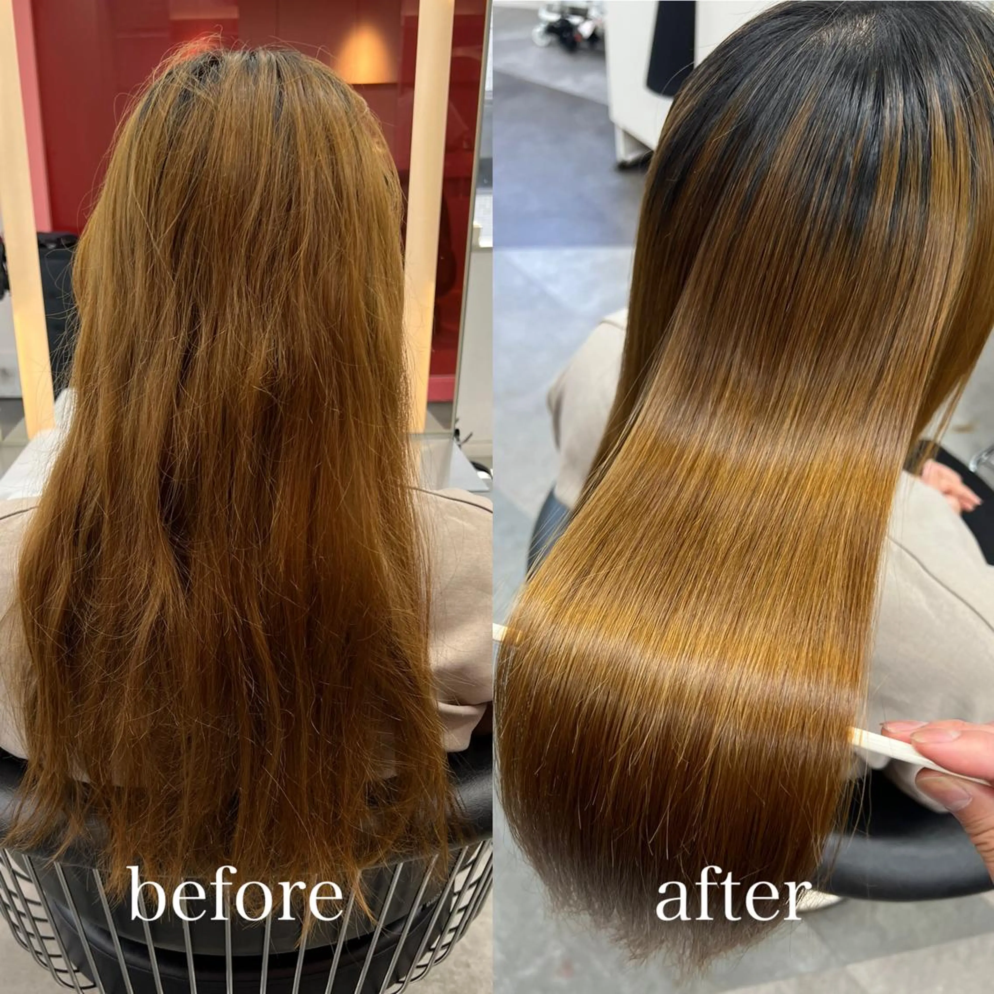 ロング カラー パーマ メンズ ケアカラー/縮毛矯正 /レイヤー/板垣光采のヘアスタイル