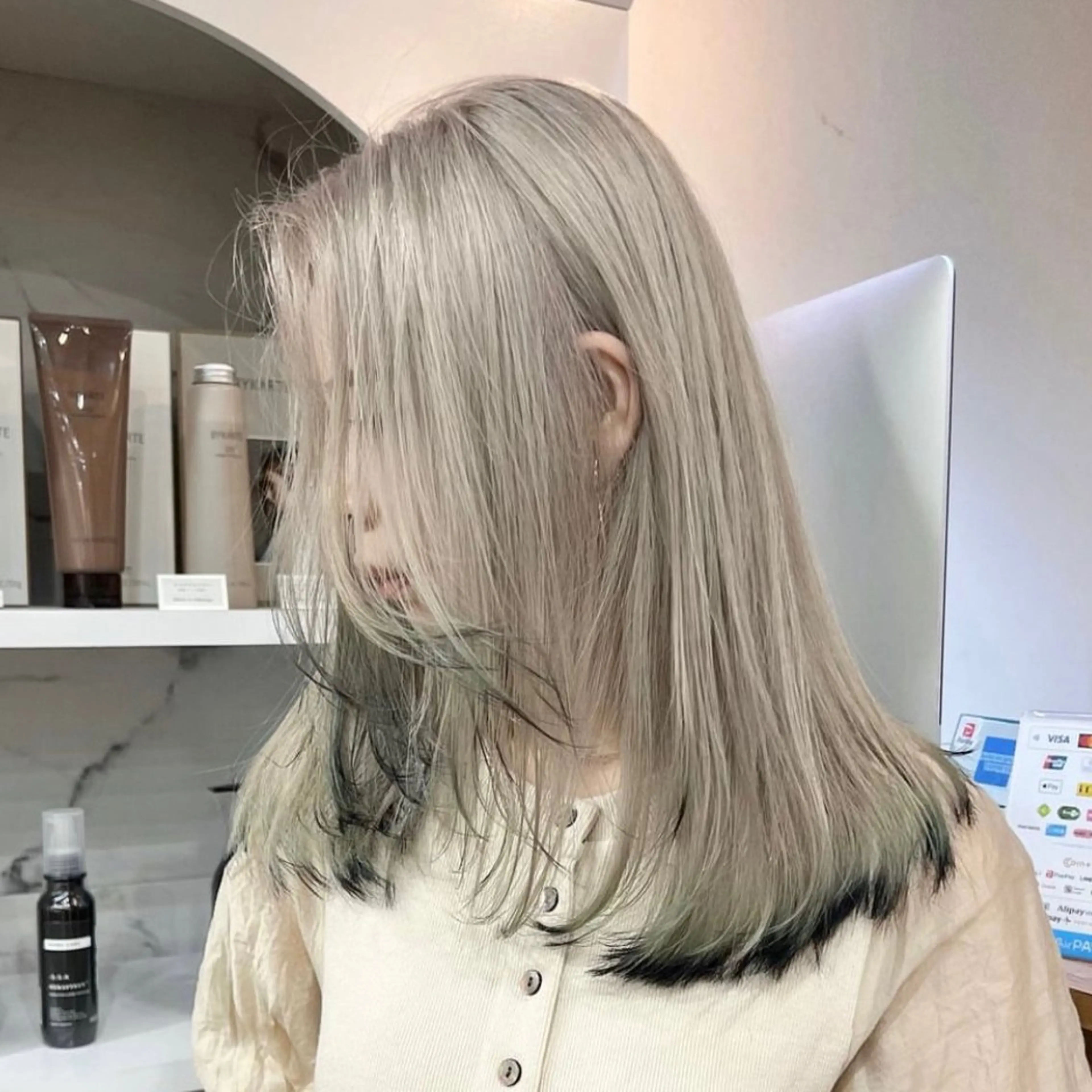 ロング カラー 透明感ワンカラー梅田 ダブルカラー/川上のヘアスタイル