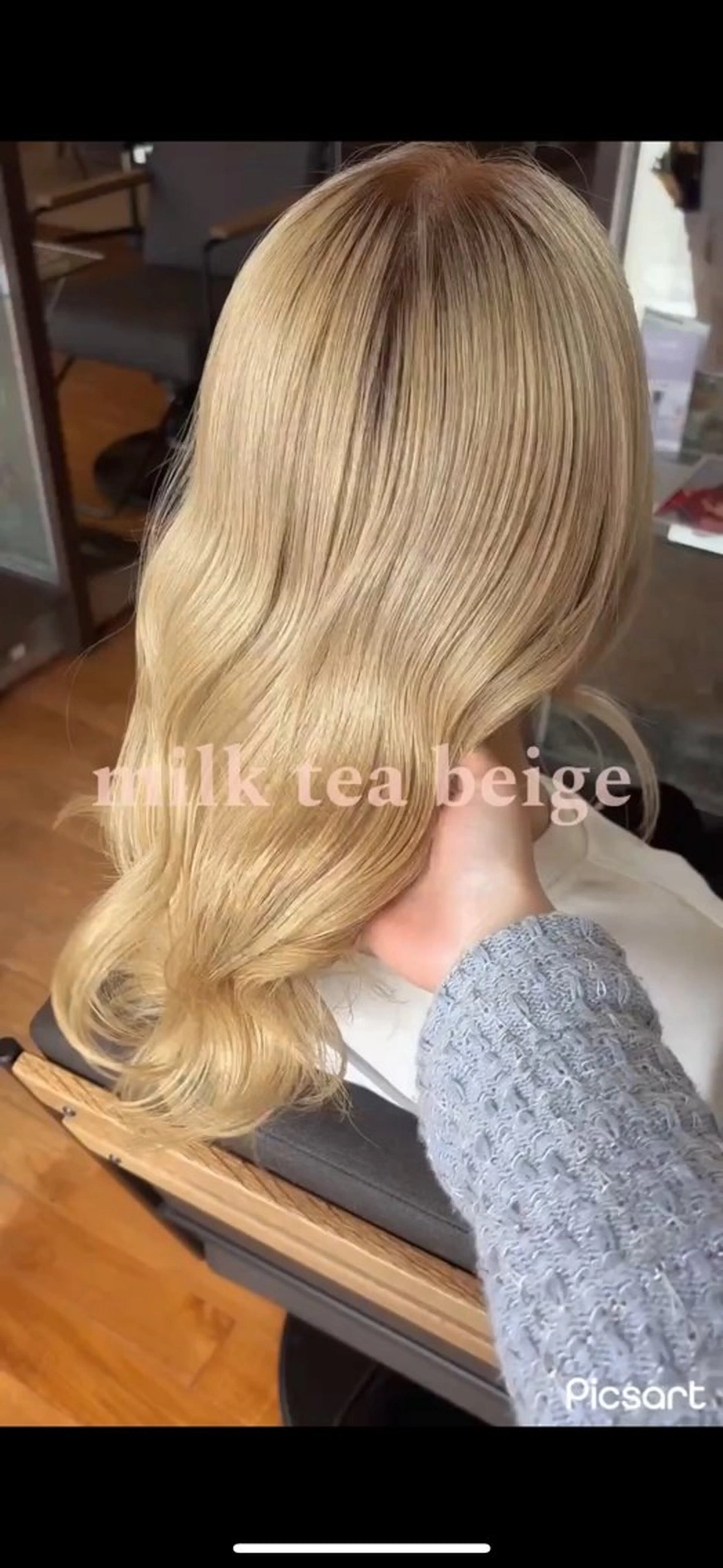 ミディアム 韓国風ヘア yui/透明感カラー /コテ巻き風パーマのヘアスタイル