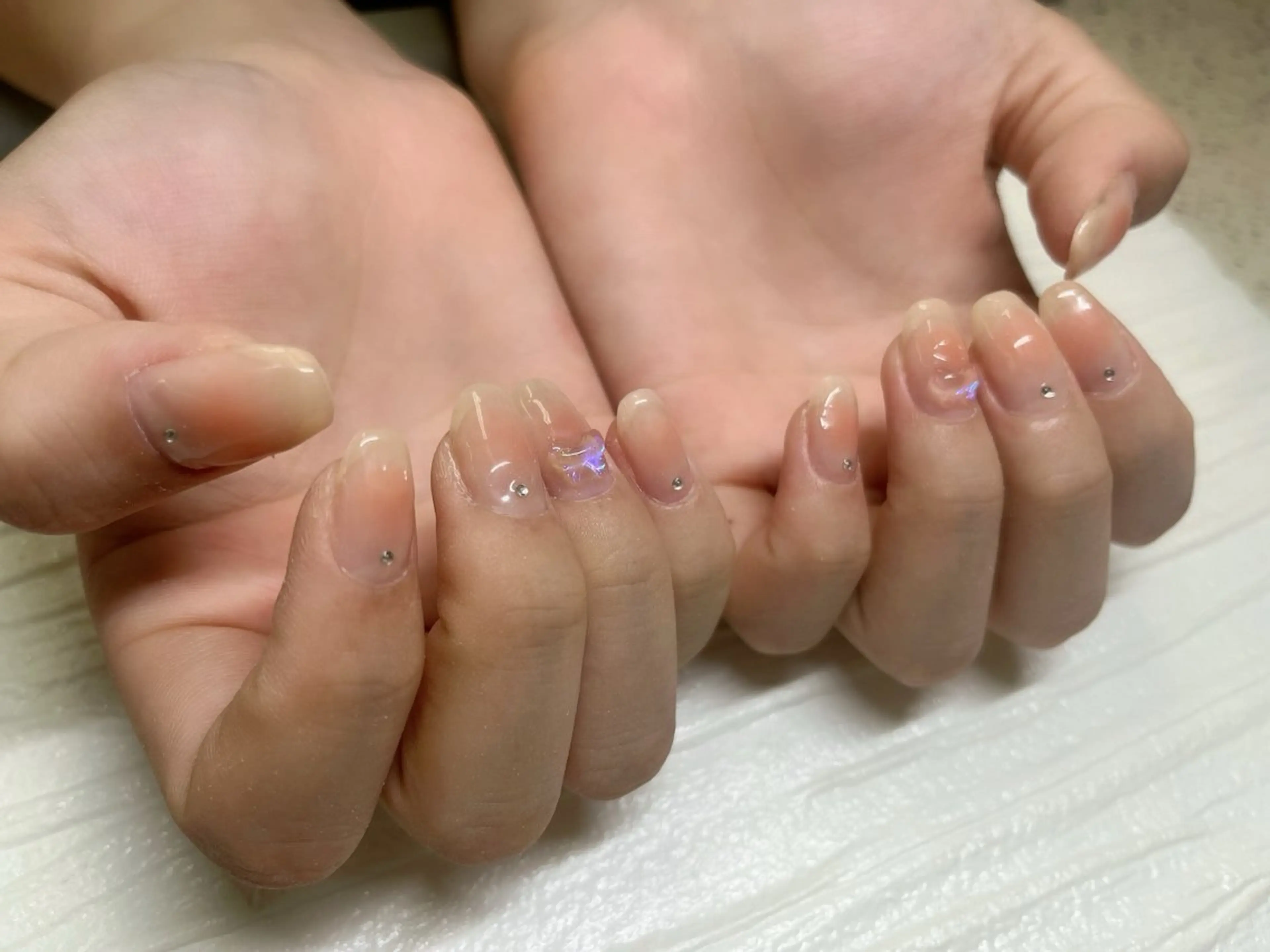 ネイル アートネイル チークネイル 韓国ネイル ニュアンスネイル オフィスネイル chai 上本町 sakuraのネイルデザイン