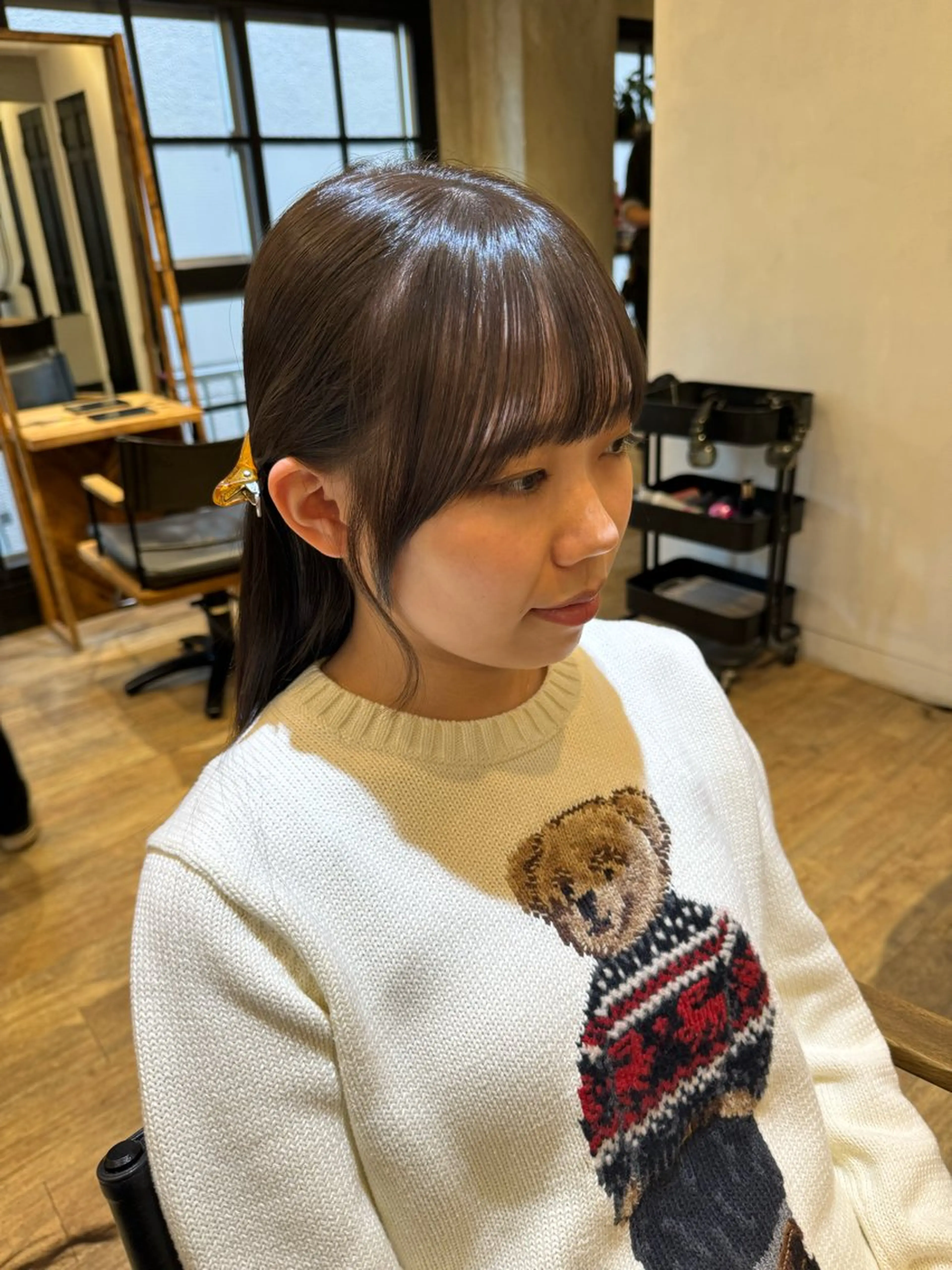 セミロング カット ヘアカラー トリートメント 顔周りcut・ご相談 ＝新宿しずく🇰🇷のヘアスタイル