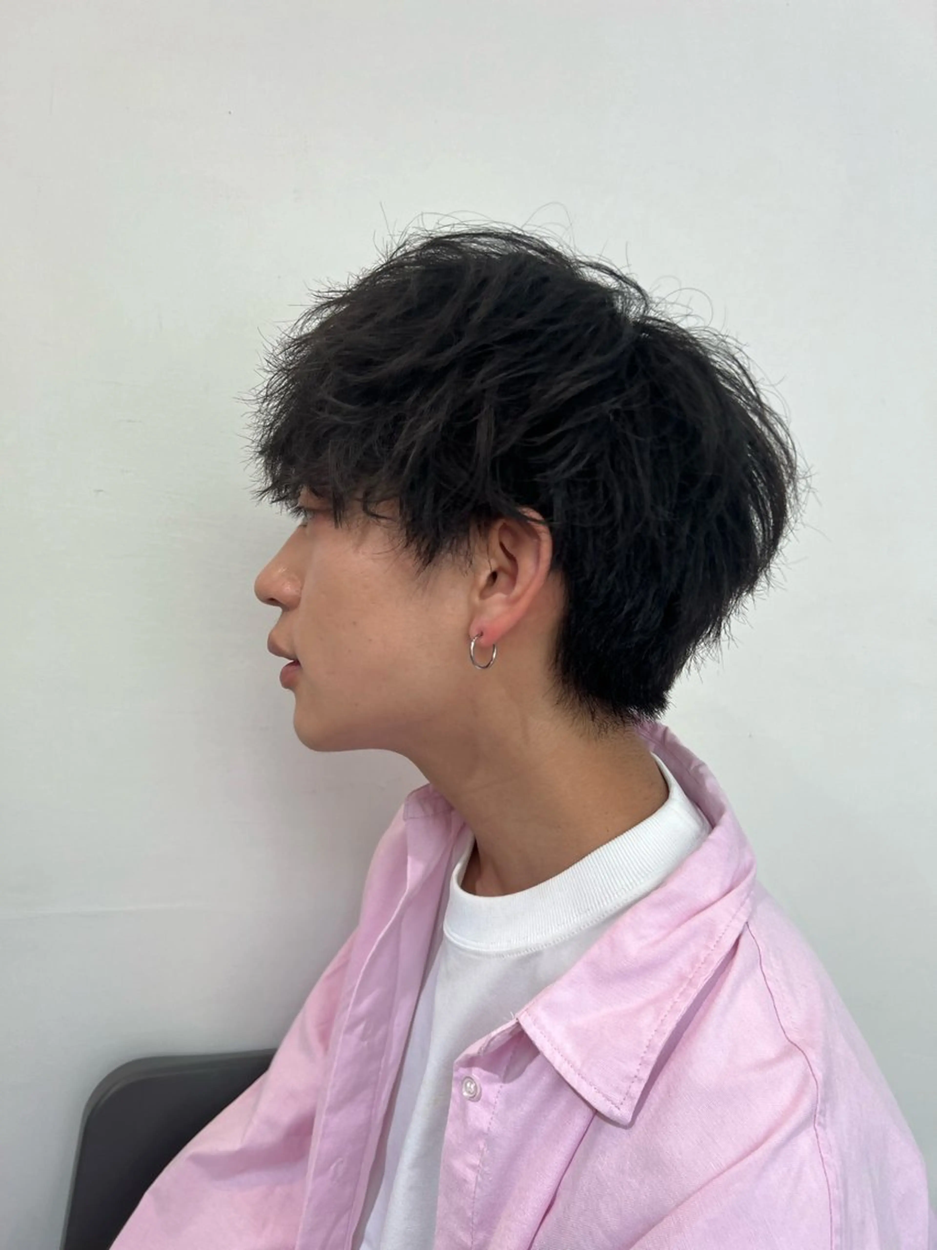 ミディアム メンズ 與座 小遥のヘアスタイル