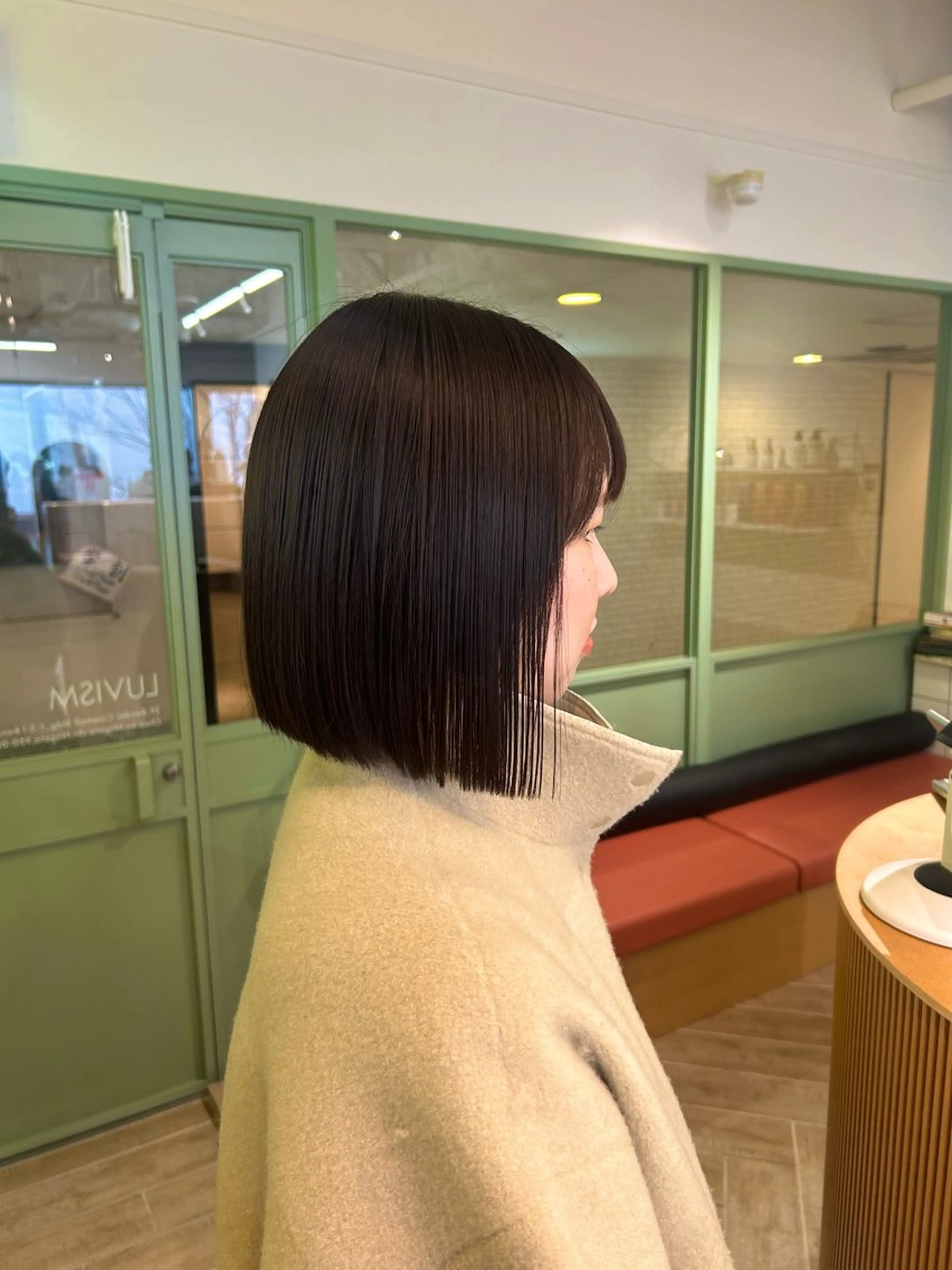 ミディアム カラー カット ヘアカラー トリートメント ベージュ/ダブルカラ ー/新潟駅/青柳萌果のヘアスタイル