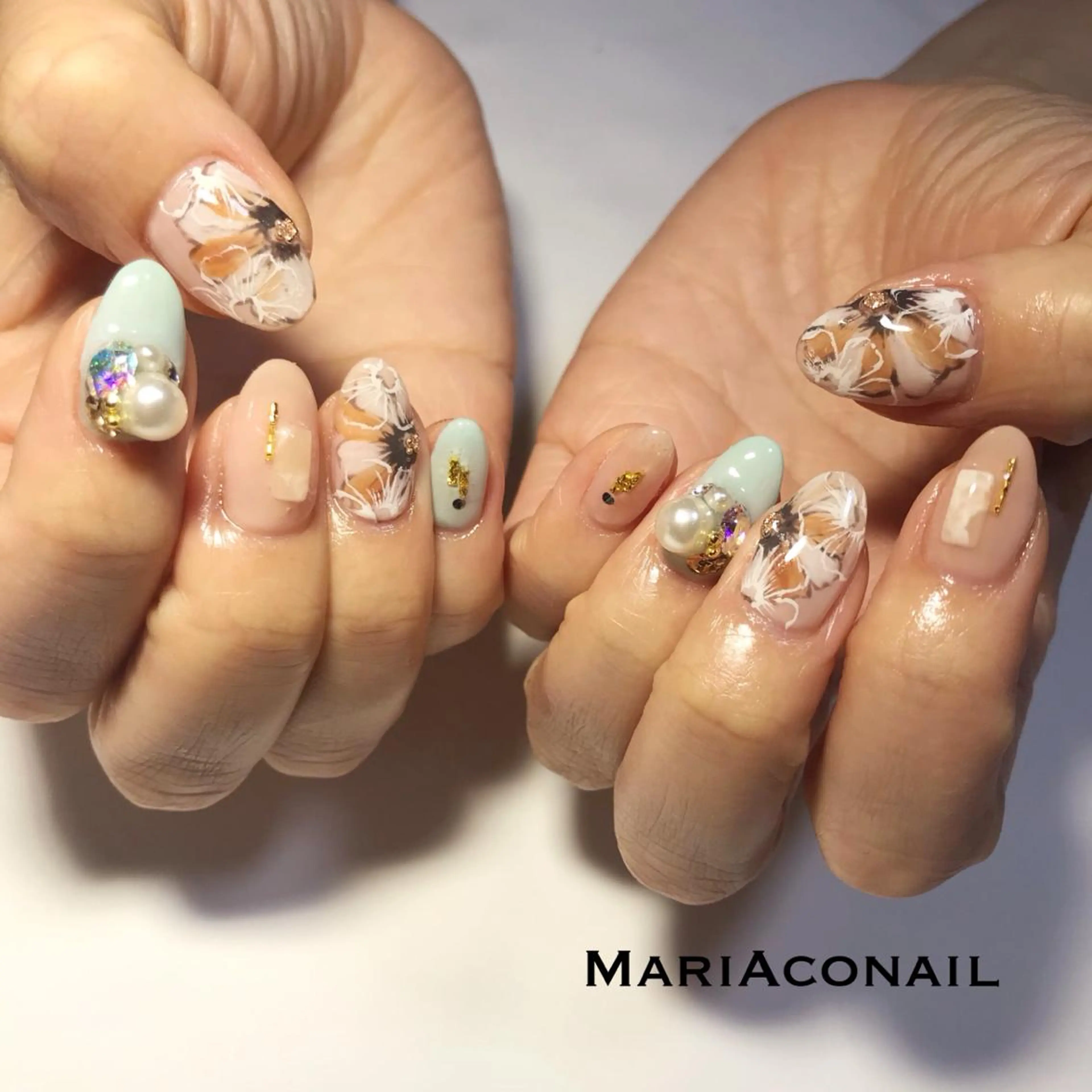 ネイル ストーンネイル ハンドネイル RUPO nail salon所属・RUPO nail salonのネイルデザイン