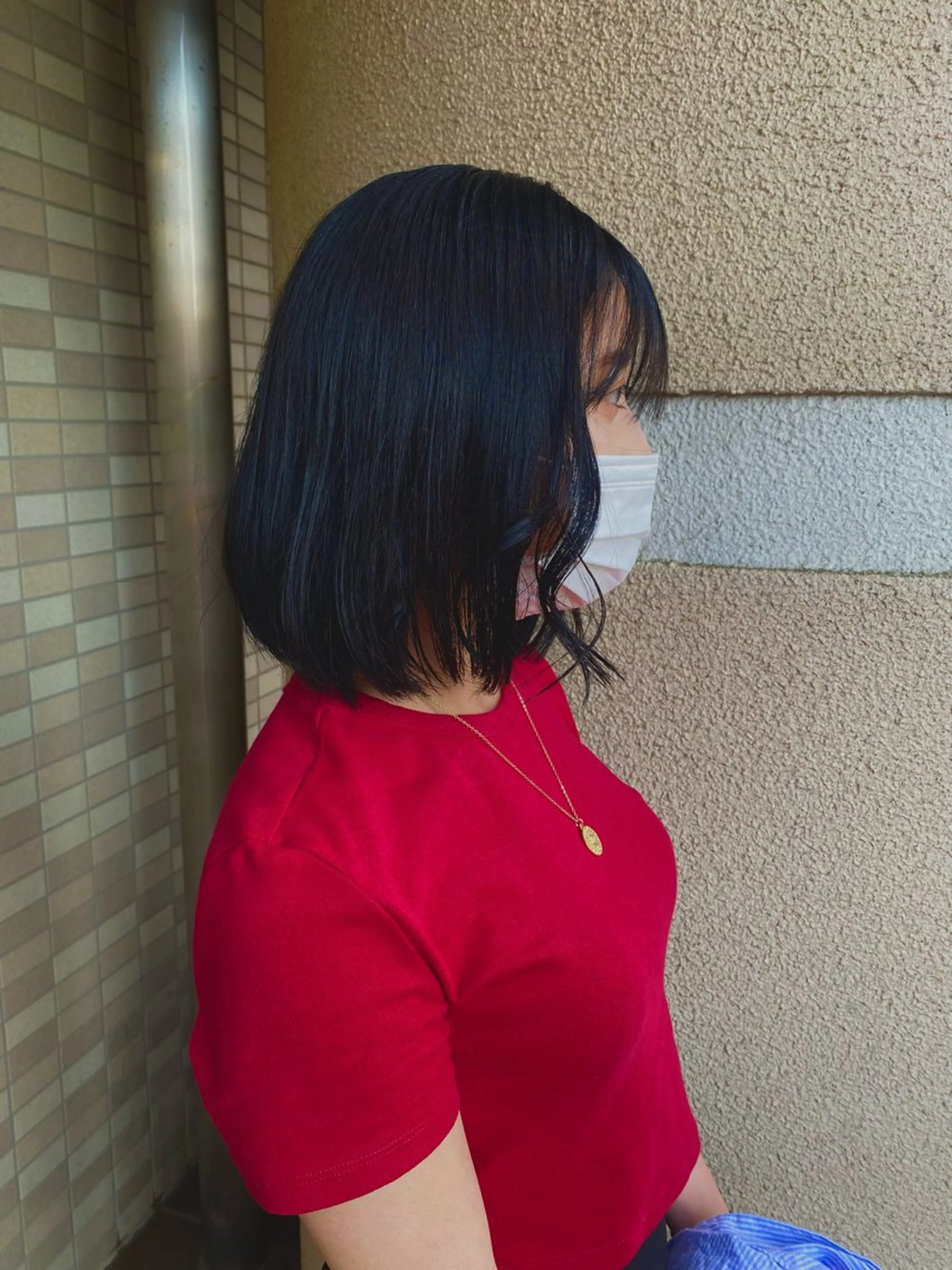 カラー 黒髪 ブルーカラー ブルーブラック ヘアカラー メンズパーマの達人 / タカシマダイスケのヘアスタイル