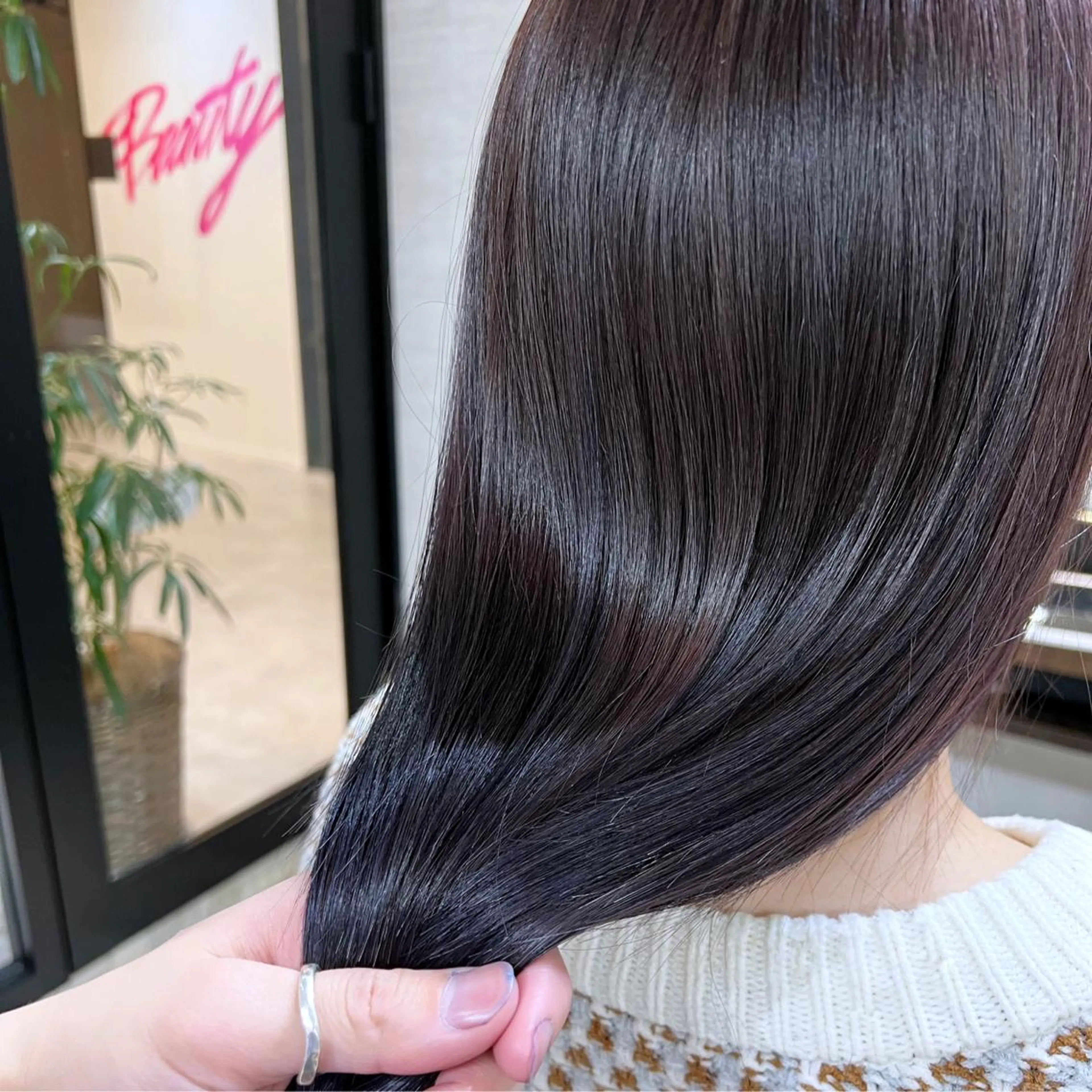 セミロング カラー グレージュ ラベンダーカラー ラベンダーグレージュ ラベンダーグレー 髪質改善 カット ヘアカラー トリートメント Deseo 髪質改善 店長🫧ダイトのヘアスタイル