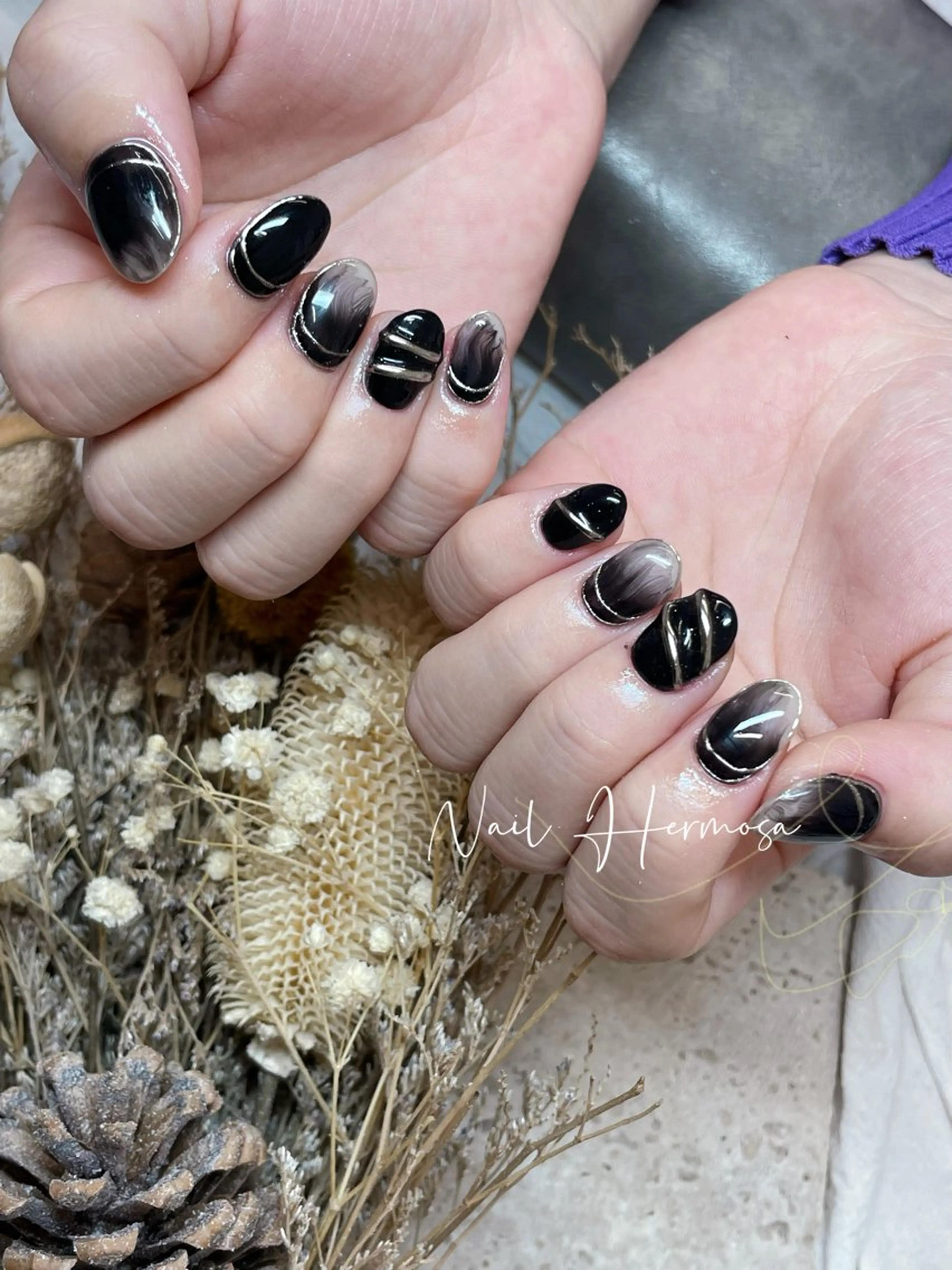 ネイル 長さ出し フラッシュネイル フットネイル ジェルネイル マグネットネイル ハンドネイル ネイル エルモサのネイルデザイン