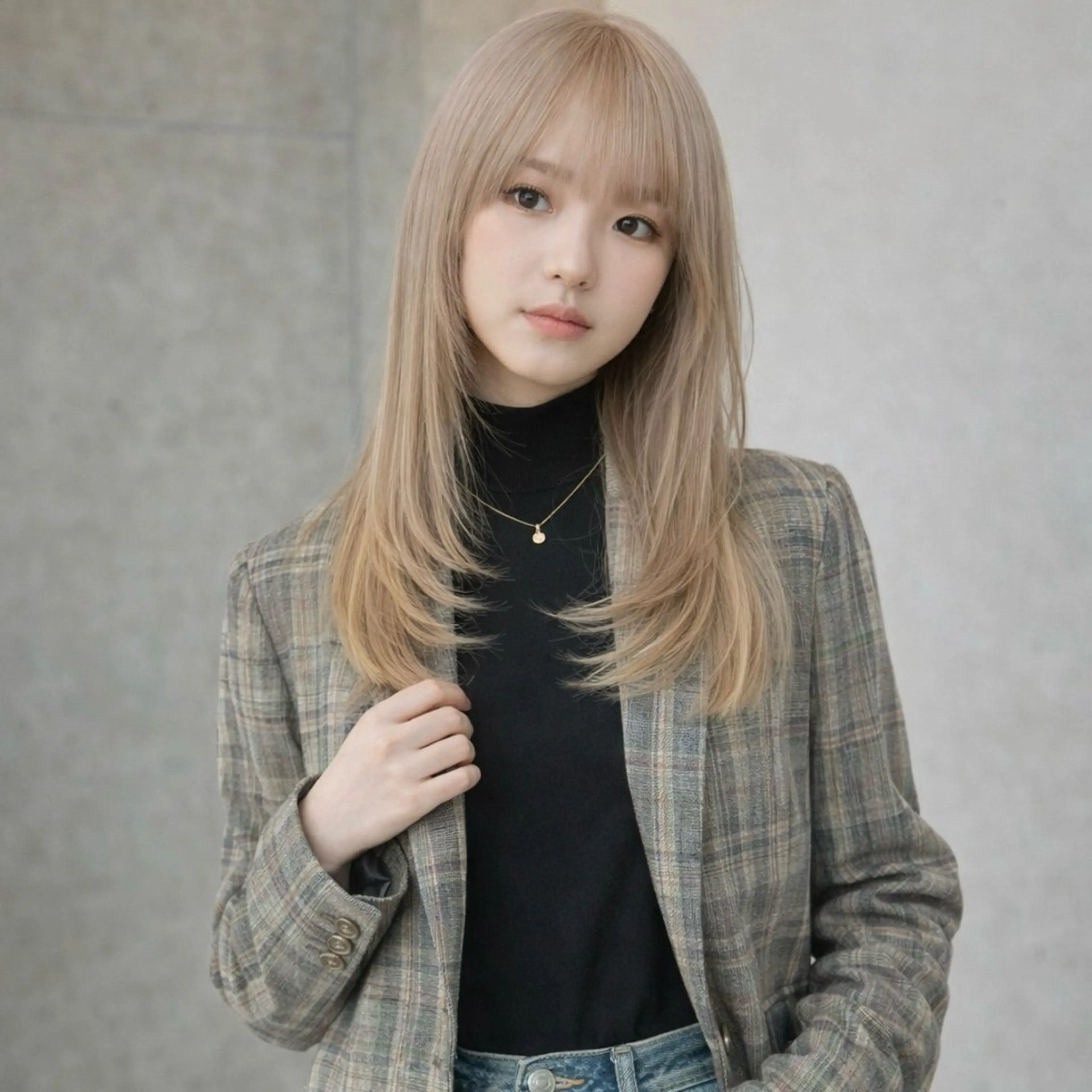 ミディアム カラー ヘアカラー 一ノ瀬 暁のヘアスタイル