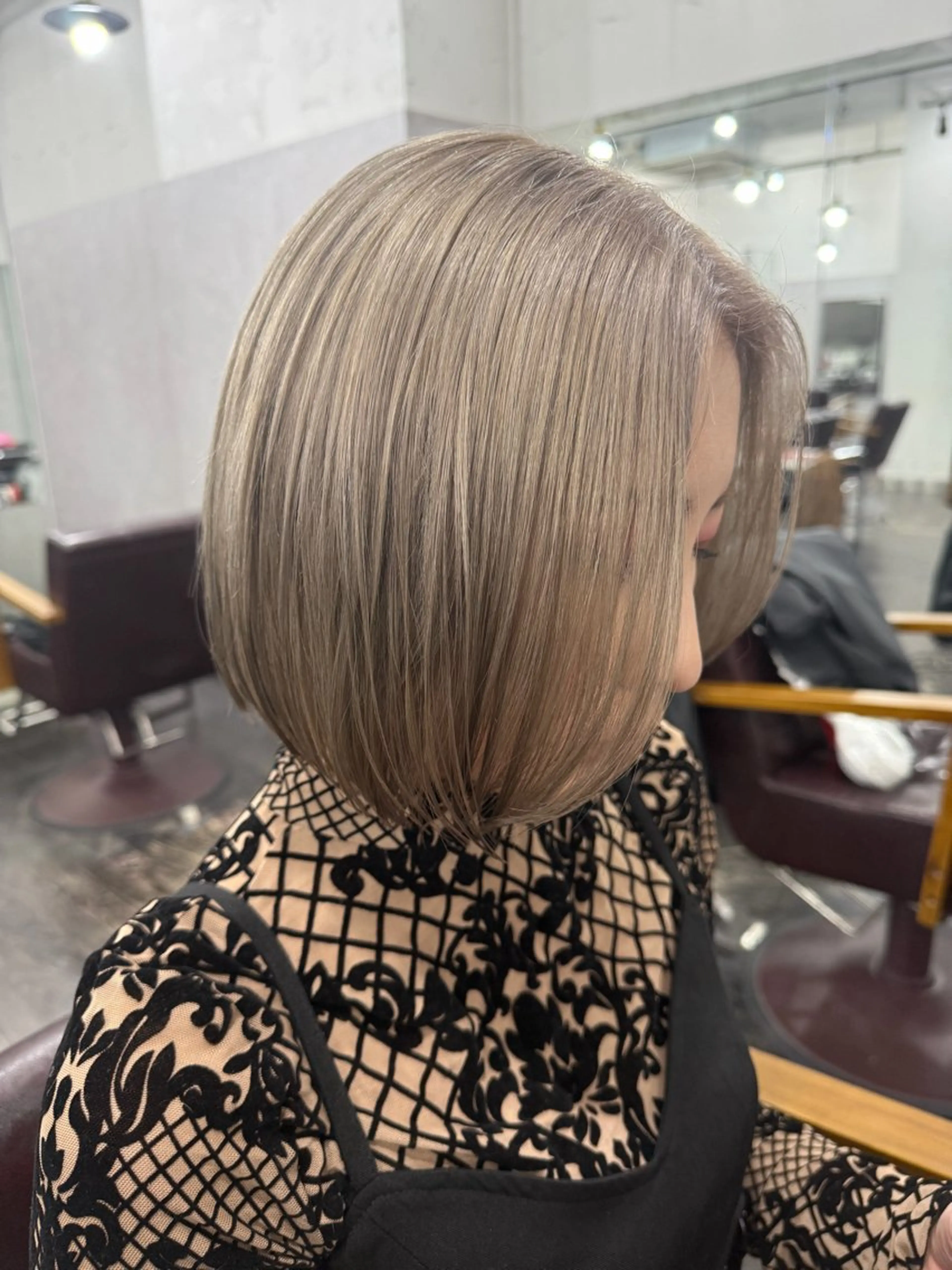 ミディアム カラー ヘアアレンジ ベージュカラー ミルクティーベージュ ブリーチ/髪質改善/ メンズ/ KOKIのヘアスタイル