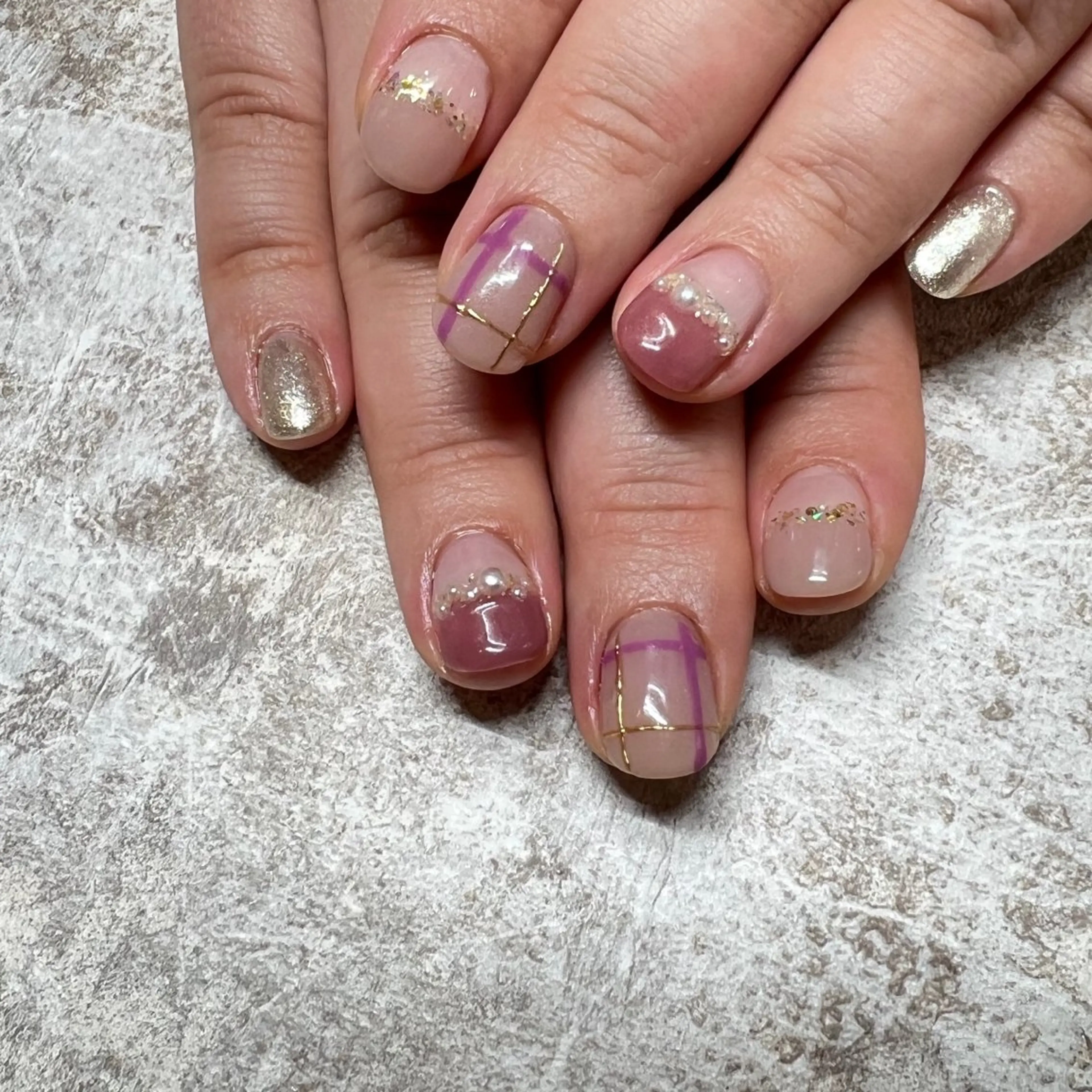 ネイル ピンク ハンドネイル ルミエナ銀座 KATAOKAのネイルデザイン