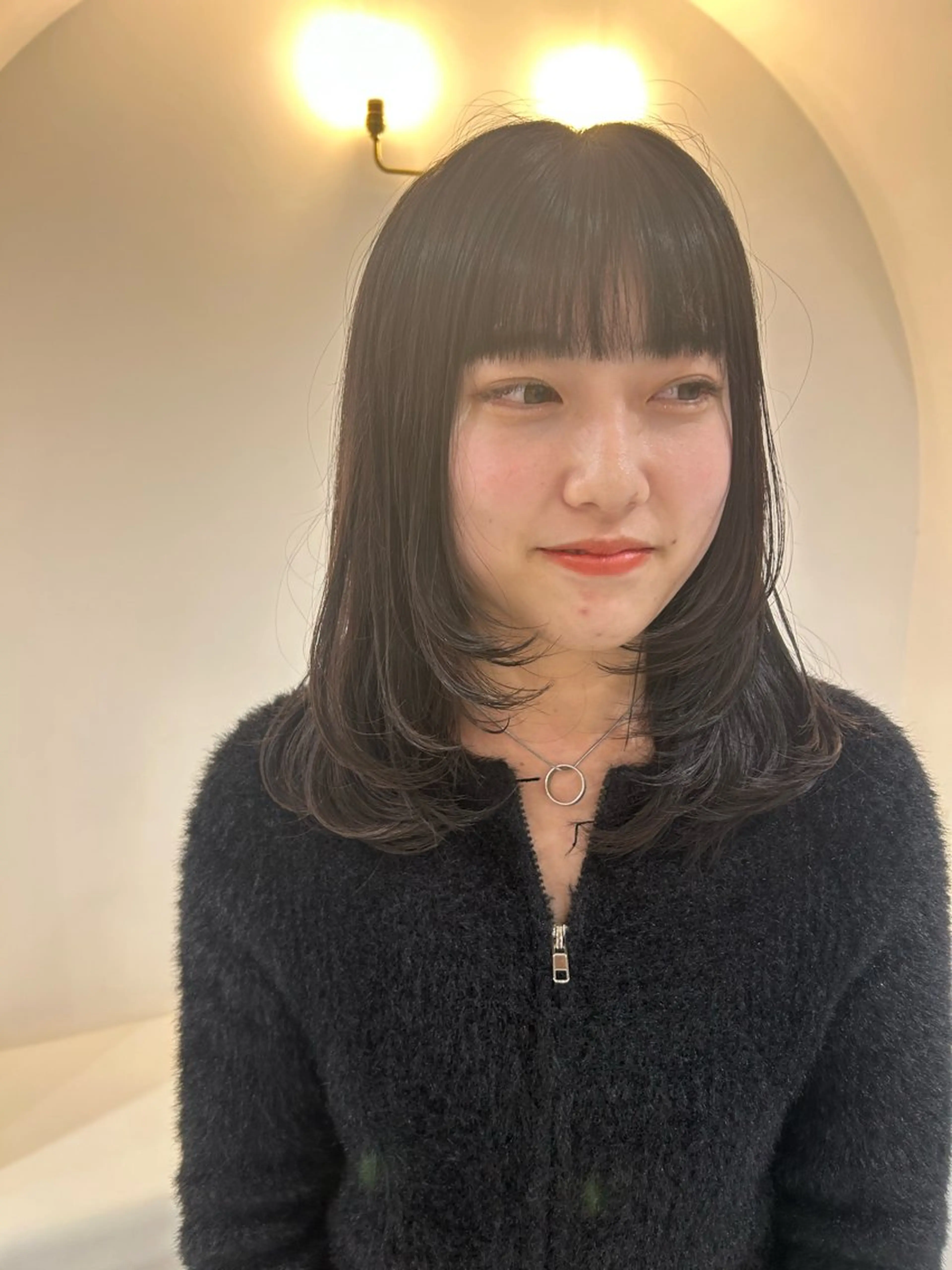 ミディアム レイヤーカット 纐纈 大和のヘアスタイル