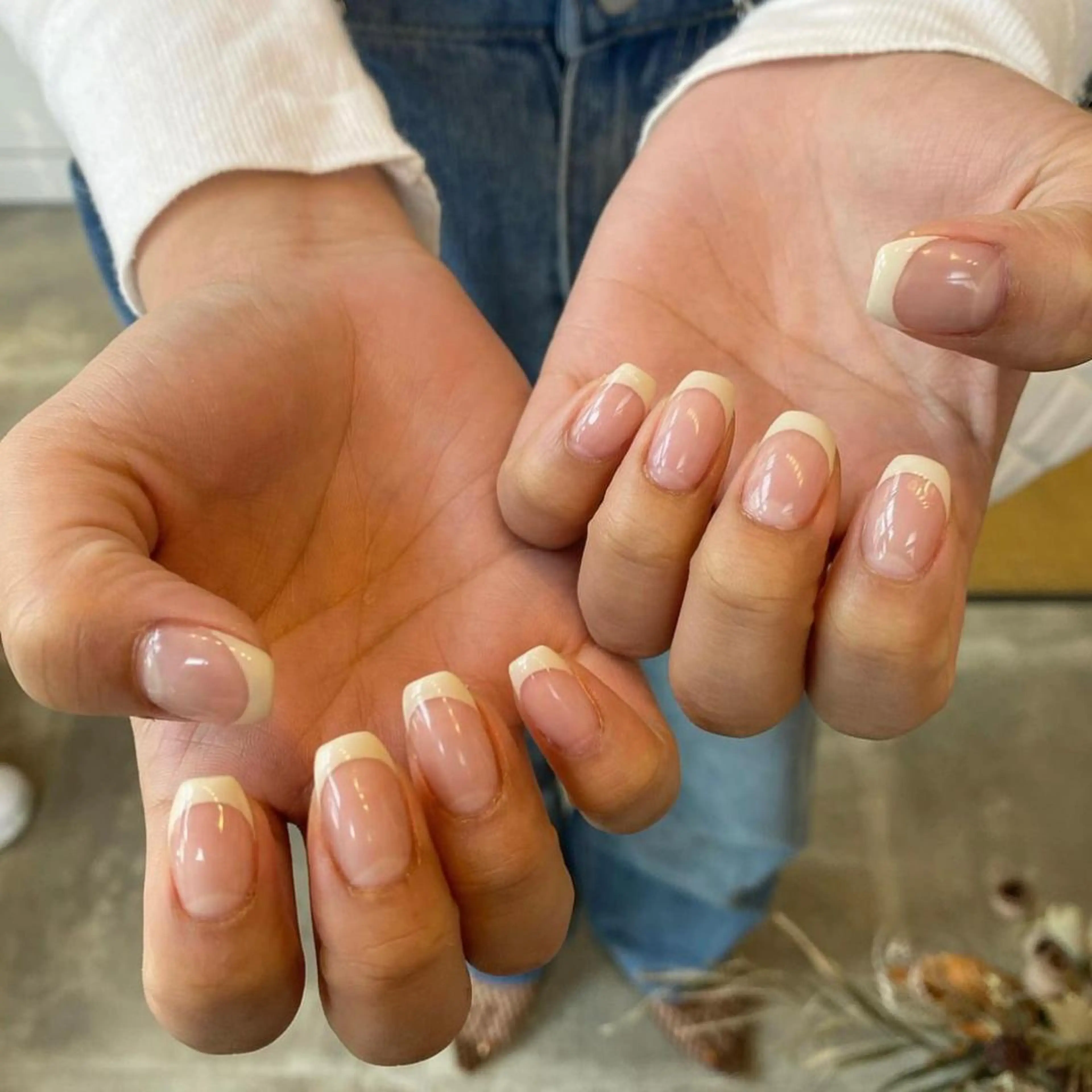 Hand⚫︎ジェルオフ＋フレンチ(アート不可) ※日時は詳細よりご選択ください。(10:30 or 15:00)の写真