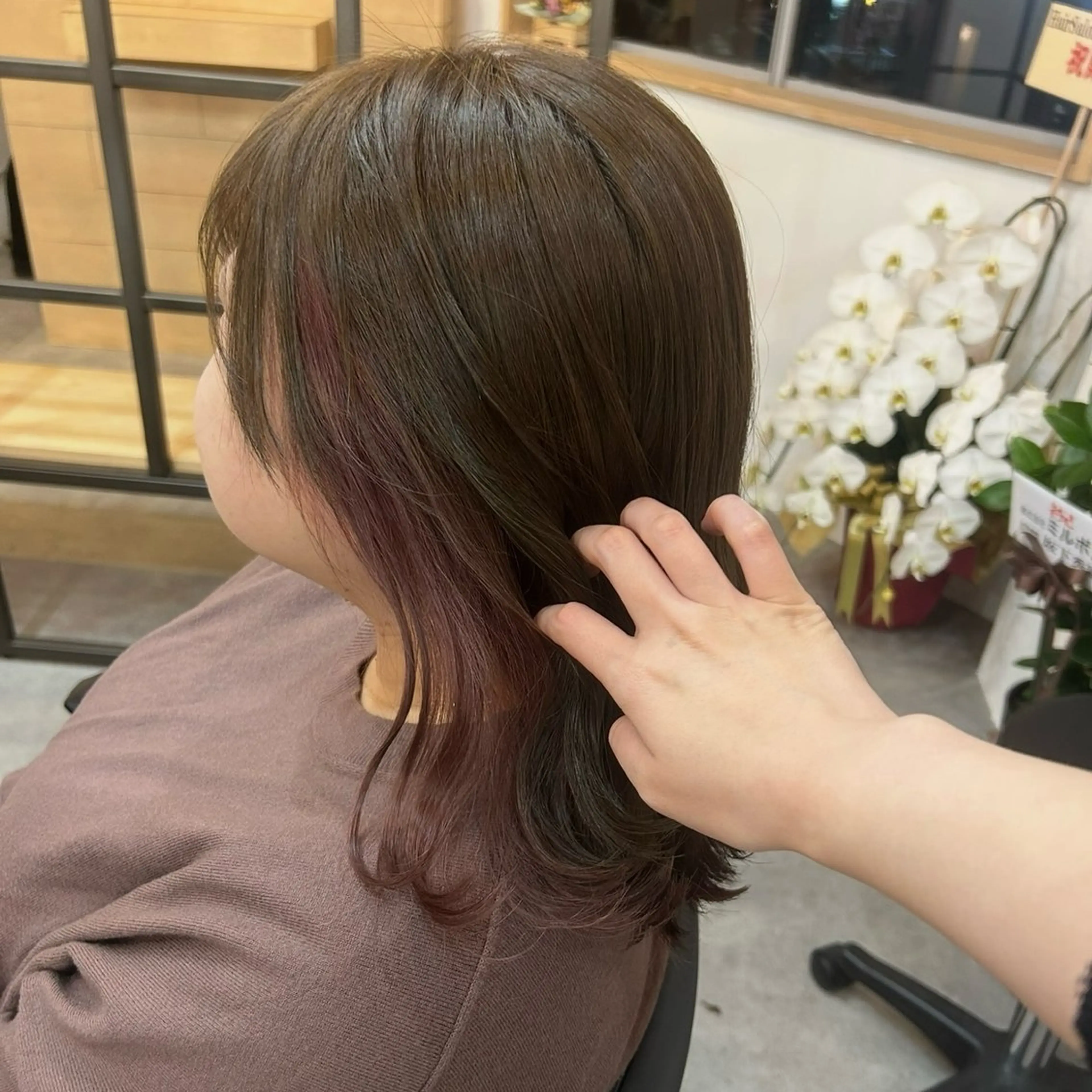 ミディアム カラー カット ヘアカラー 立花 ふたば🌱のヘアスタイル