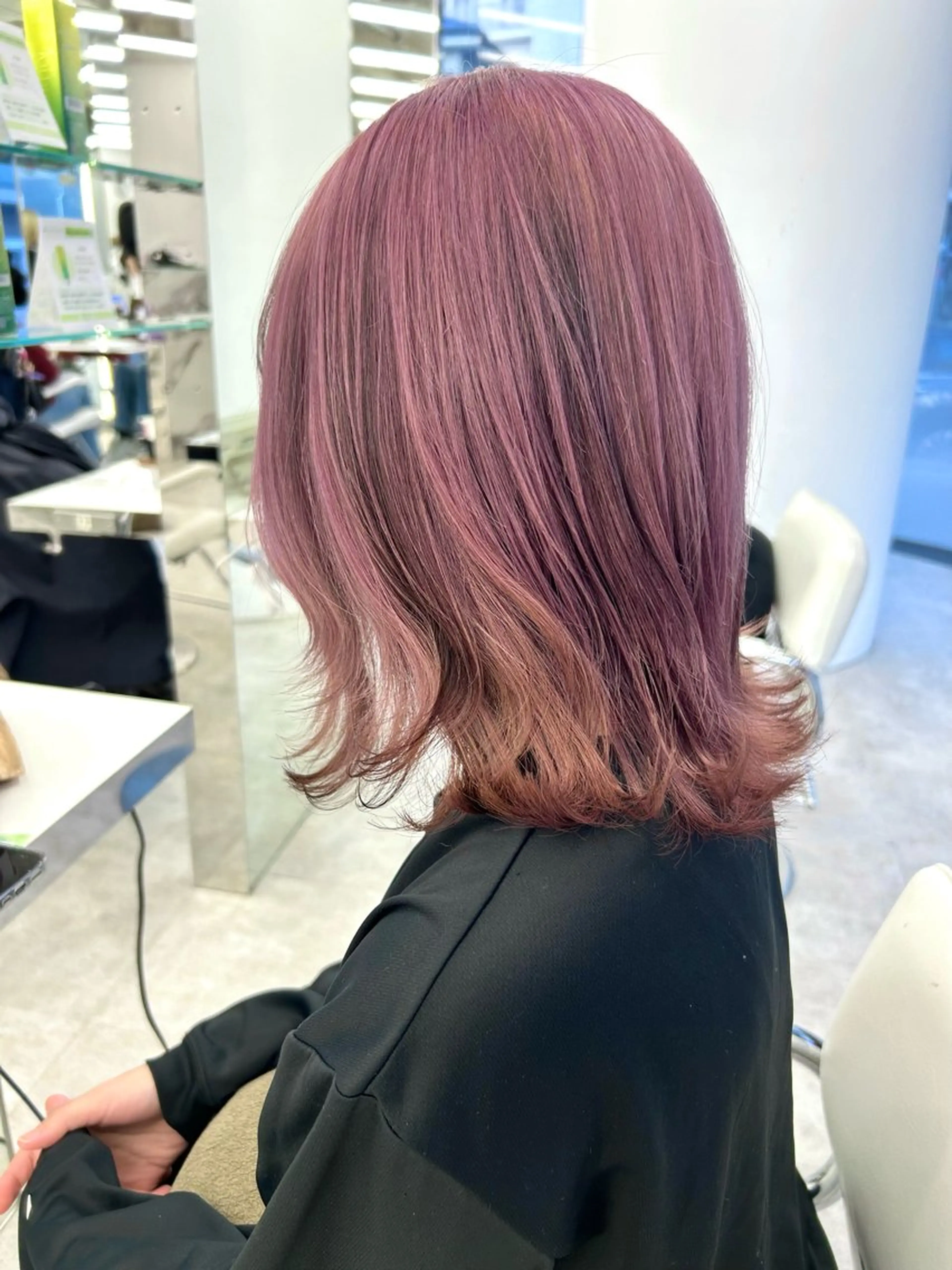 ミディアム カラー ヘアカラー ヘッドスパ はるか/ブリーチカラ ー/ヘアアレンジ🤍のヘアスタイル