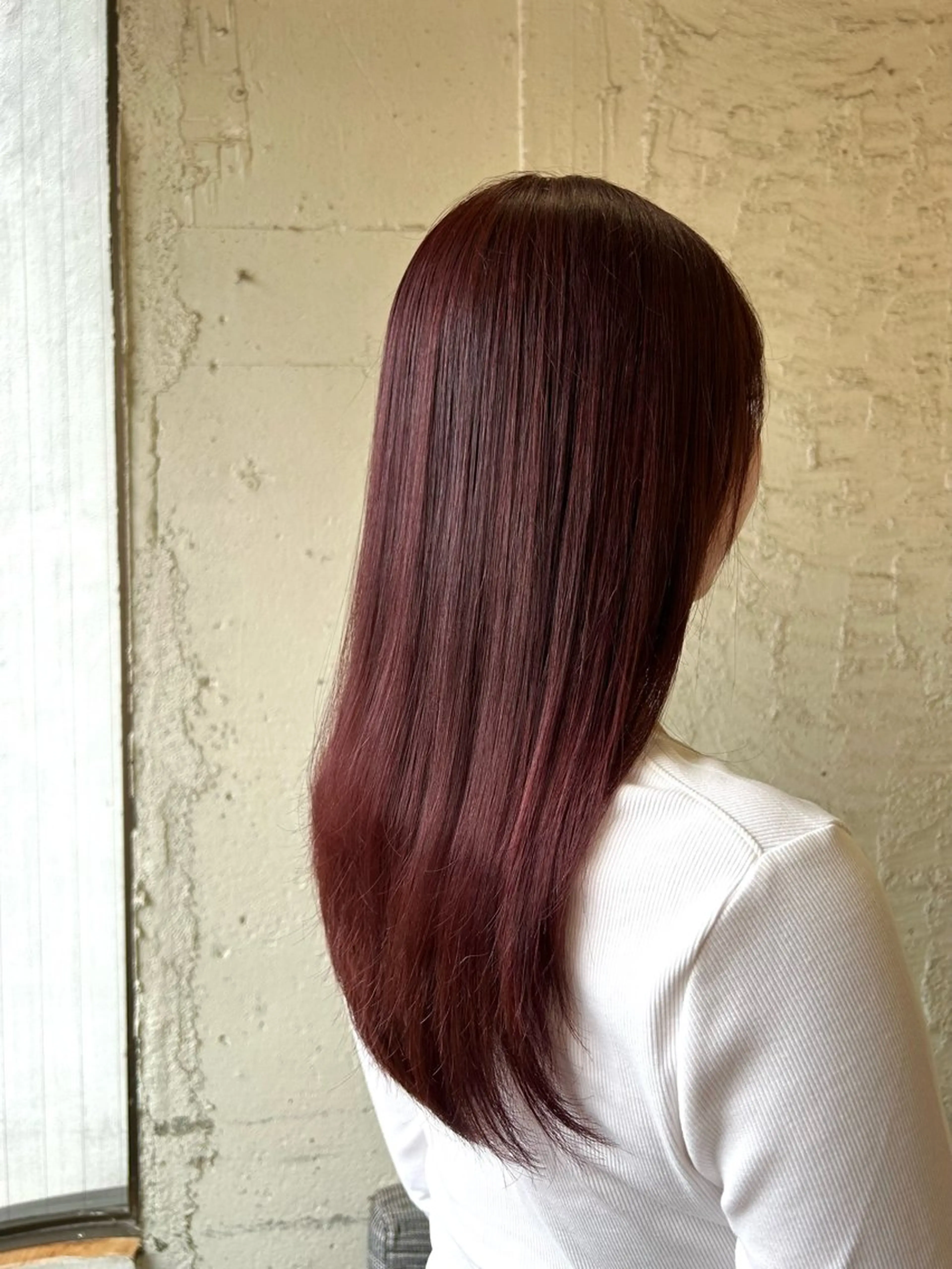 ミディアム ヘアカラー 髪質改善ストレート/ ブリーチ／渋谷　福田のヘアスタイル