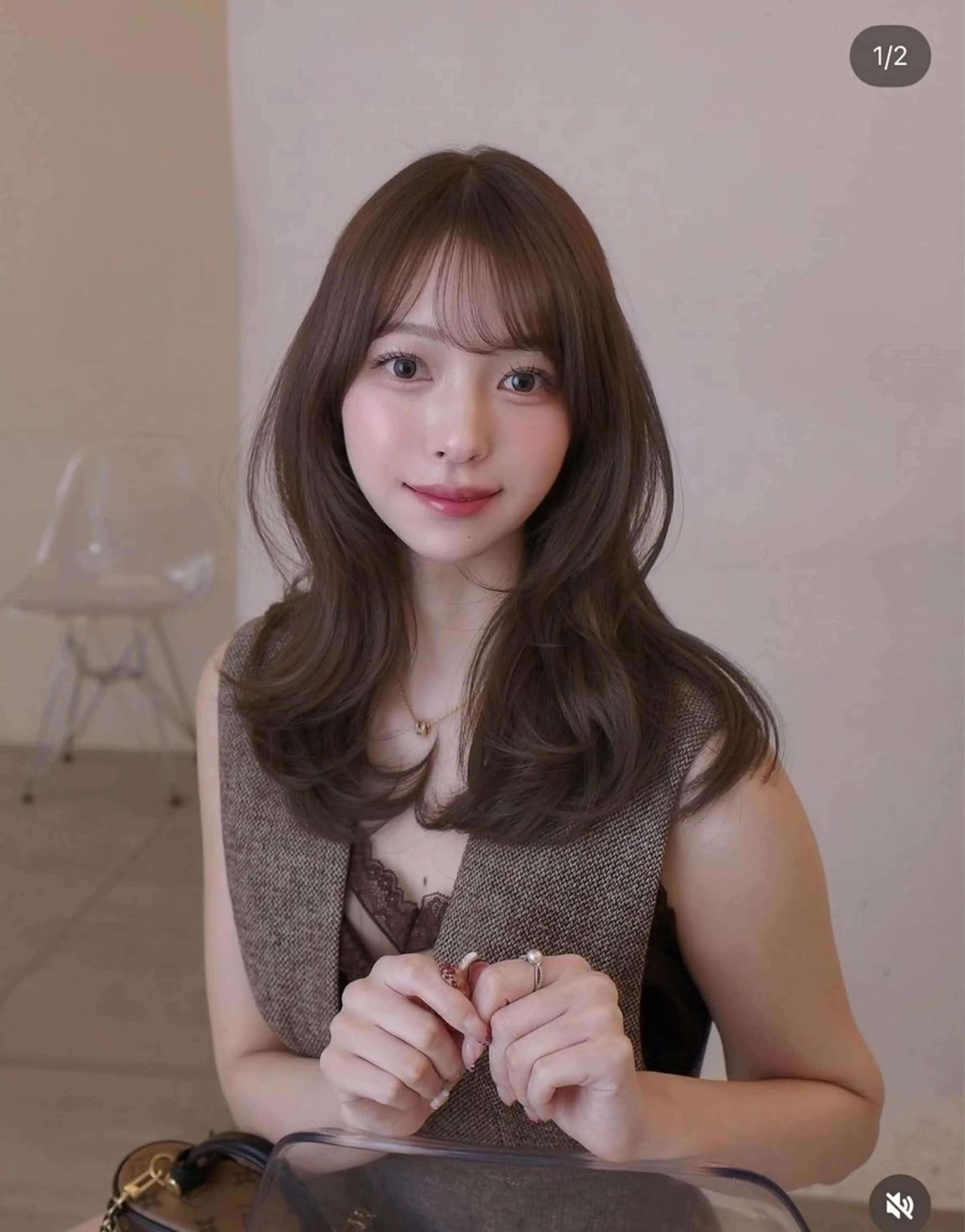 ロング カラー 透明感カラー×艶矯正 カット特化/さくらのヘアスタイル