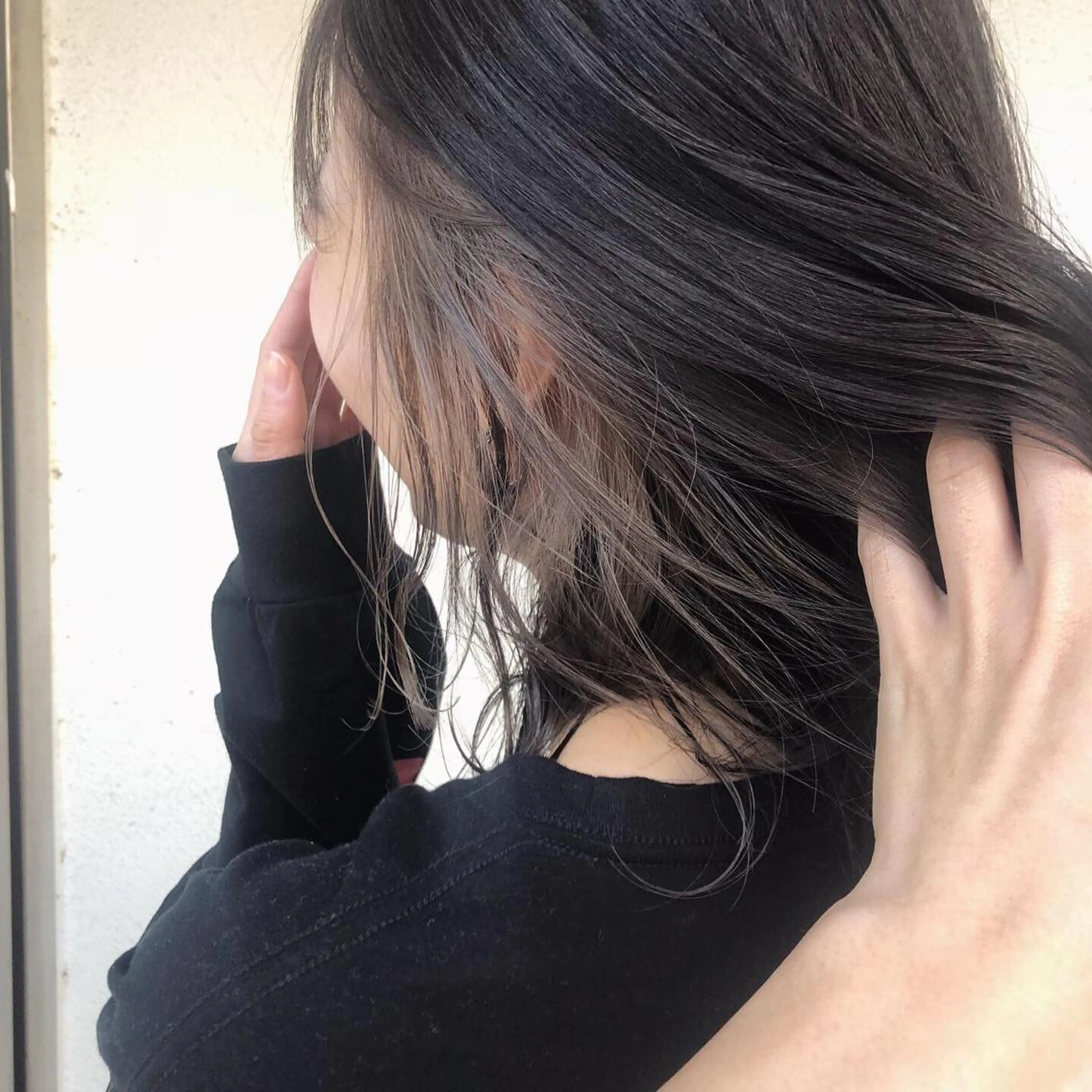 ミディアム カラー ヘアアレンジ ベージュカラー グレージュ インナーカラー ホワイトベージュ カット ヘアカラー トリートメント 酸性縮毛矯正🧴韓国 レイヤー/髪質改善のヘアスタイル