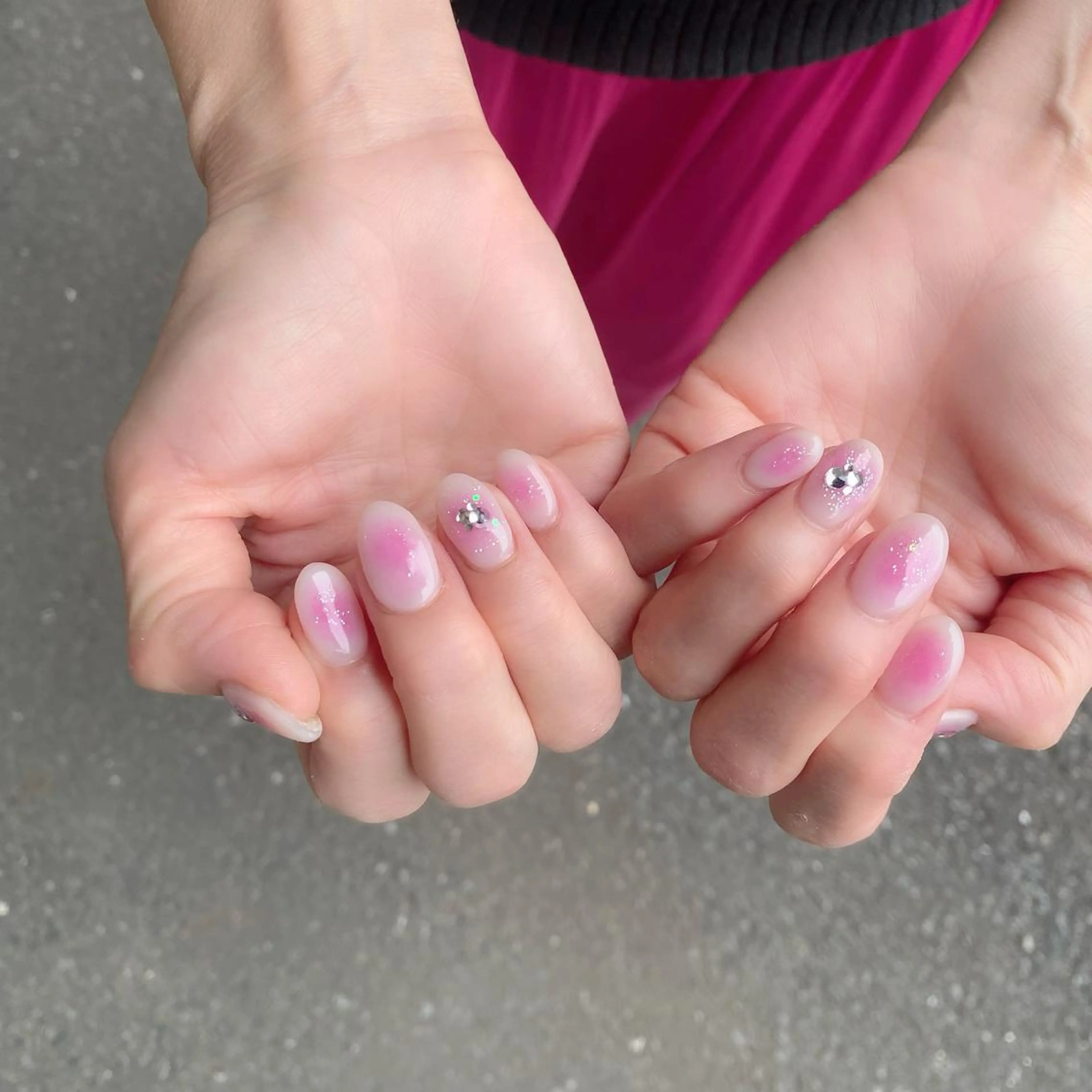 セミロング カラー パーマ ヘアアレンジ メンズ キッズ ネイル マツエク・マツパ アイブロウ メンズ韓国風 ピンクカラー カラーマツエク 韓国風マツエク 韓国風ヘア ハンドネイル Salon Kのネイルデザイン