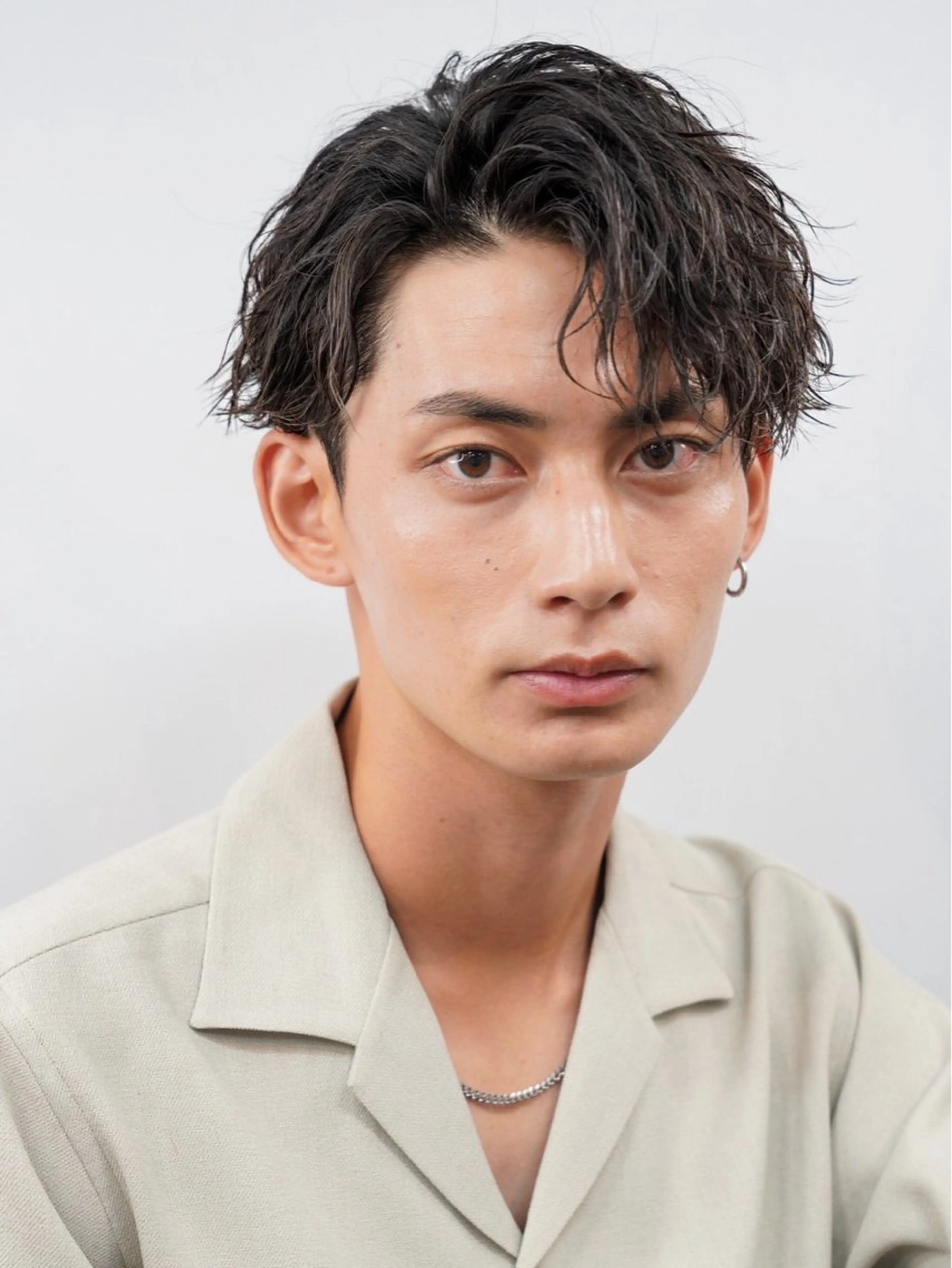 パーマ メンズ 原宿波巻きスパイラル パーマTOSHIのヘアスタイル