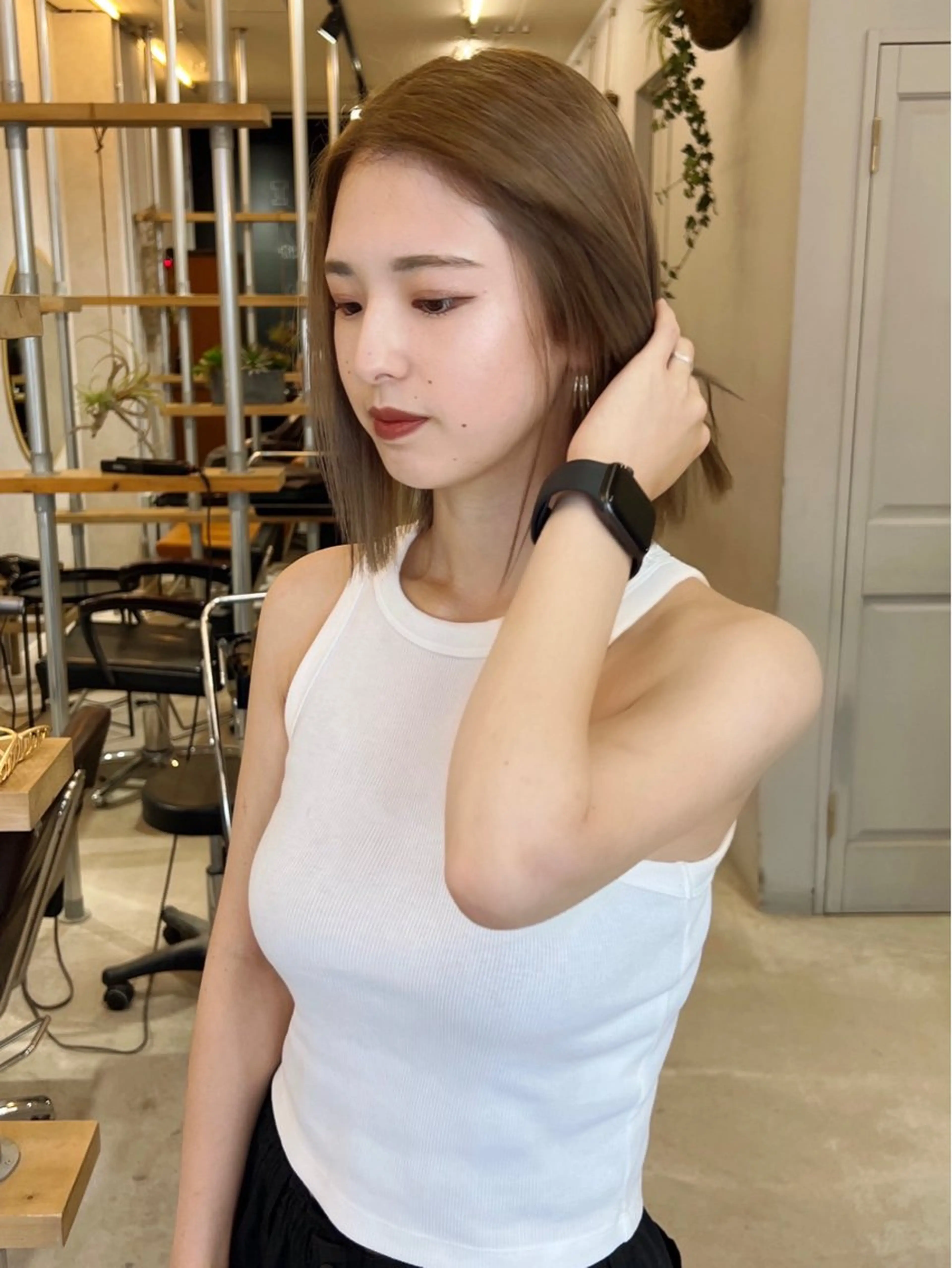 ショート Asobi所属・透明感♡くすみカラー 🍏Haruka🍏のヘアスタイル