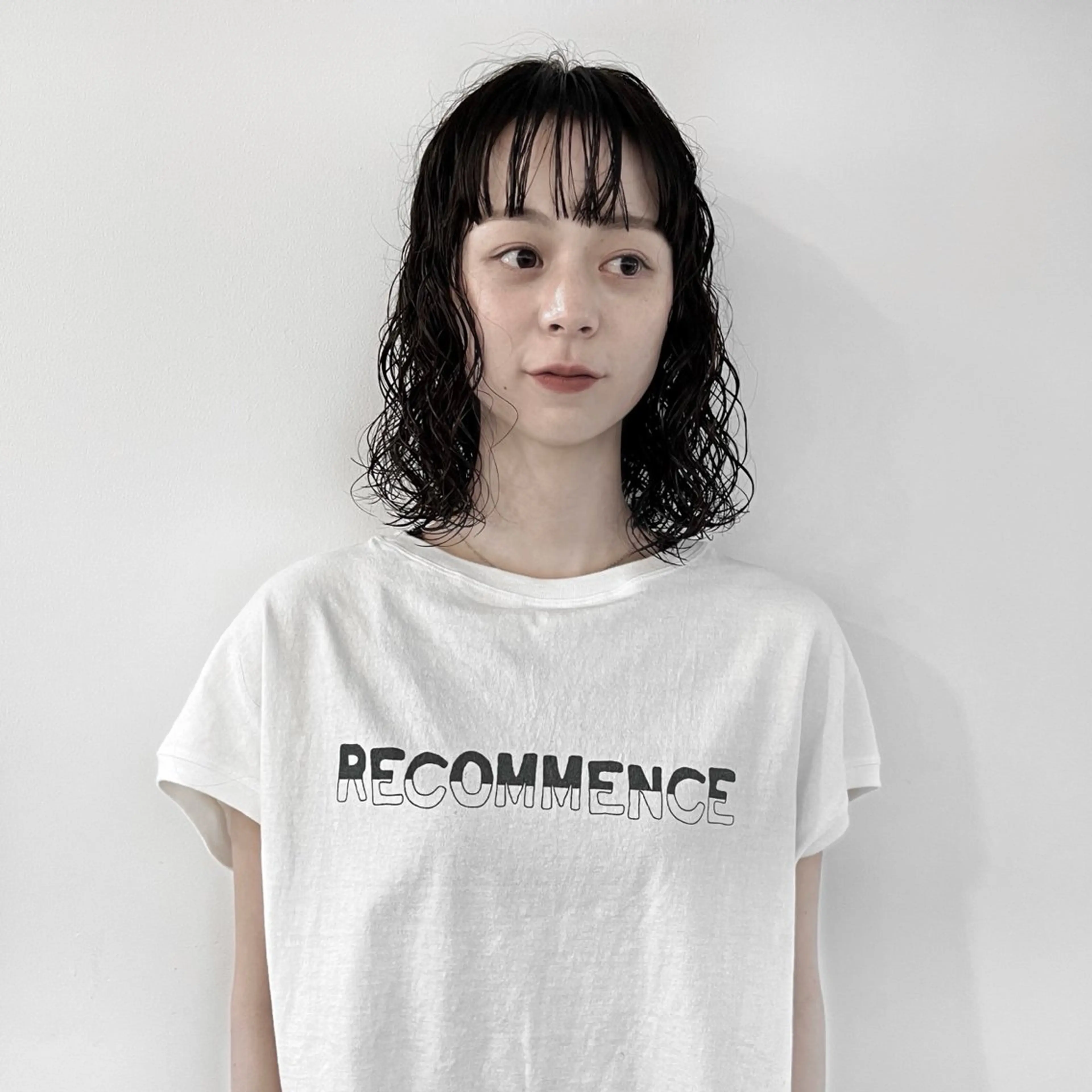 ミディアム ミディアムパーマ ボブ カット パーマ トリートメント 小山夕稀/ニュアンス パーマ/新城のヘアスタイル